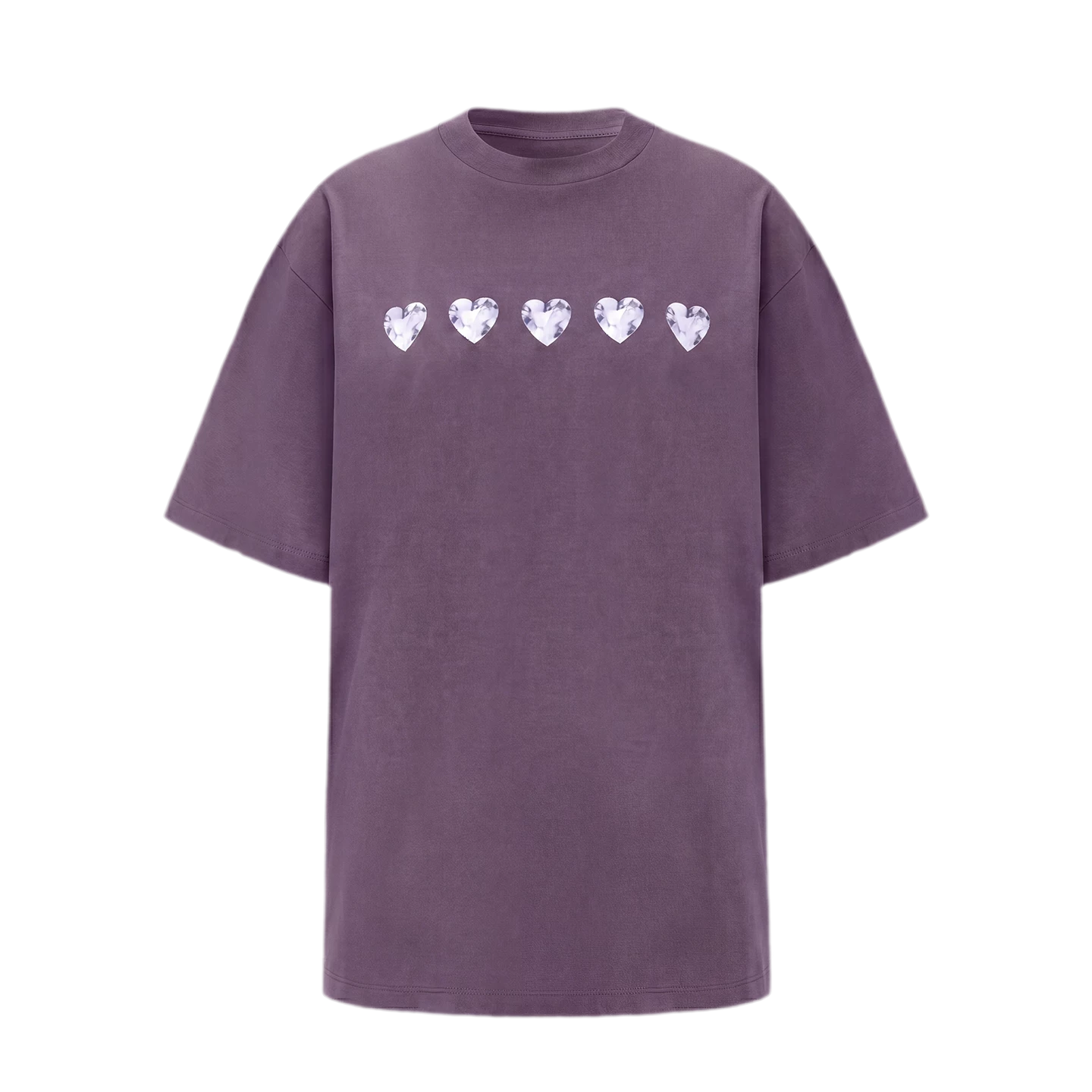 Silver Print Oversized T-Shirt