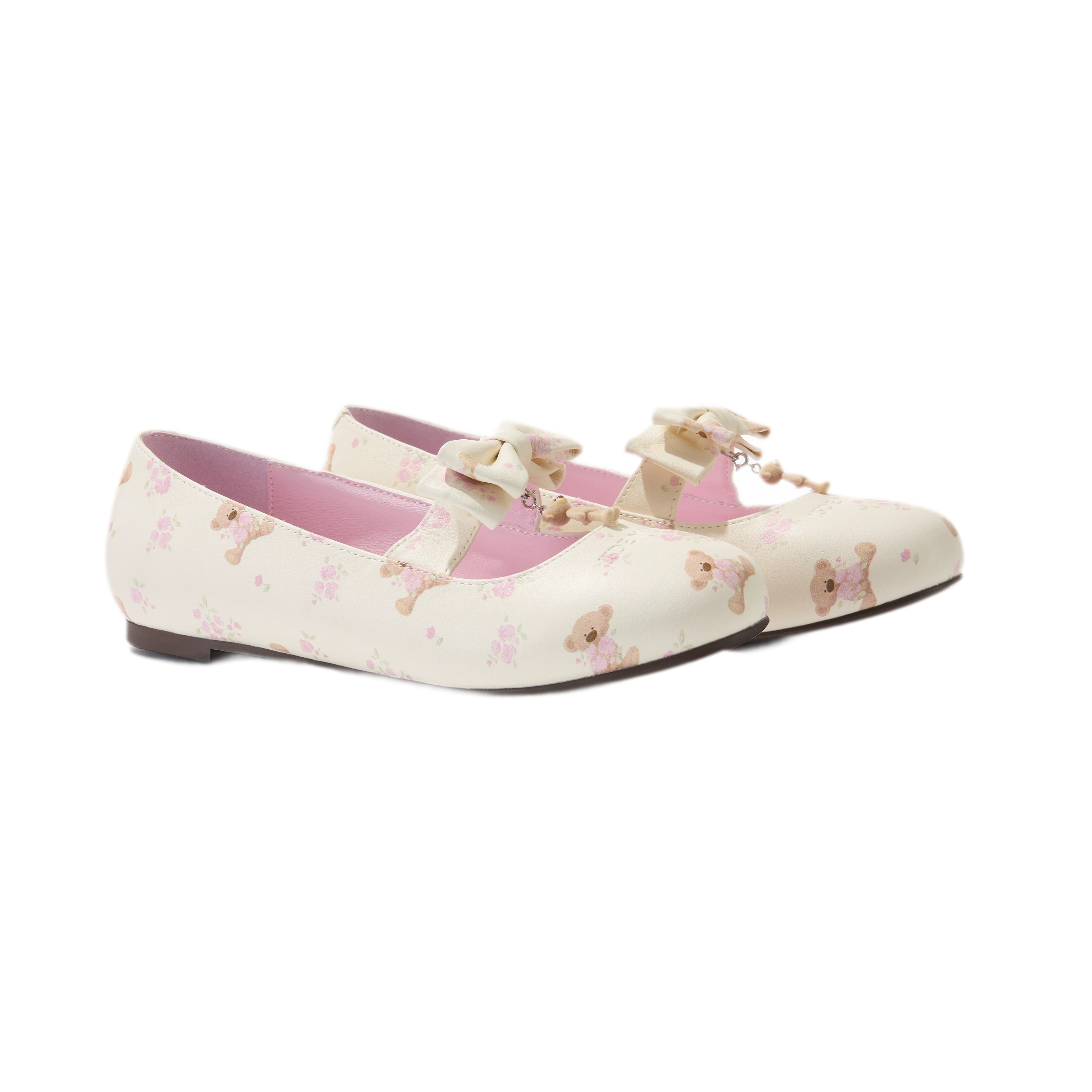 Floral Lined Ballet Flats