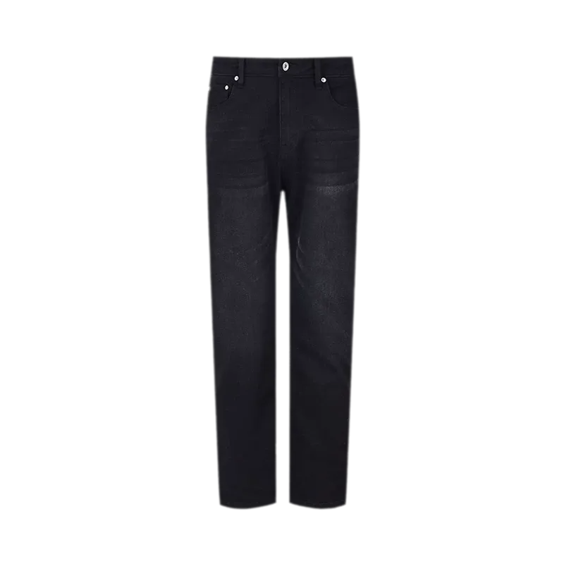 Washed Yellow Mud Straight Jeans