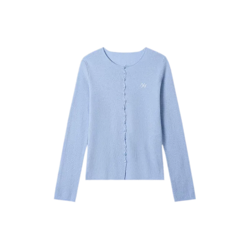 Fine Knit Fitted Cardigan