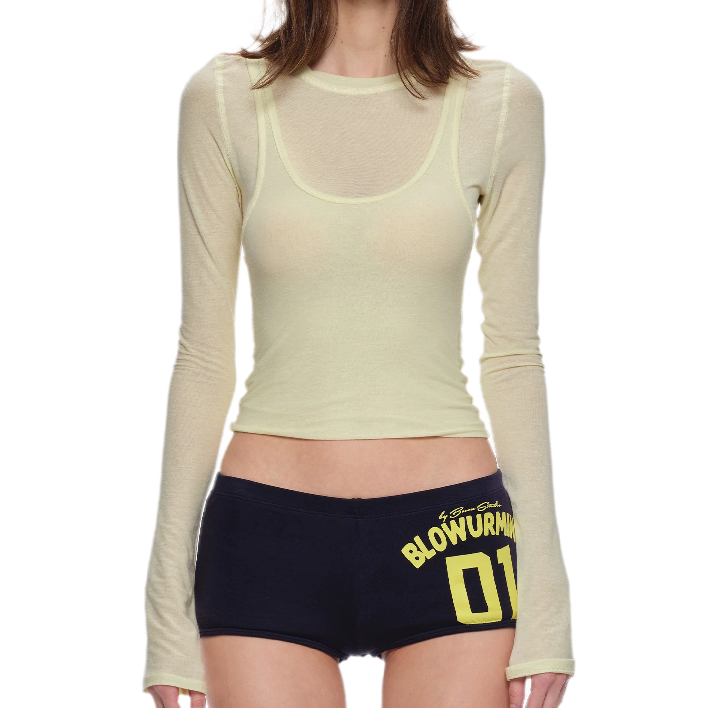 Sheer Layered Long Sleeve Tee