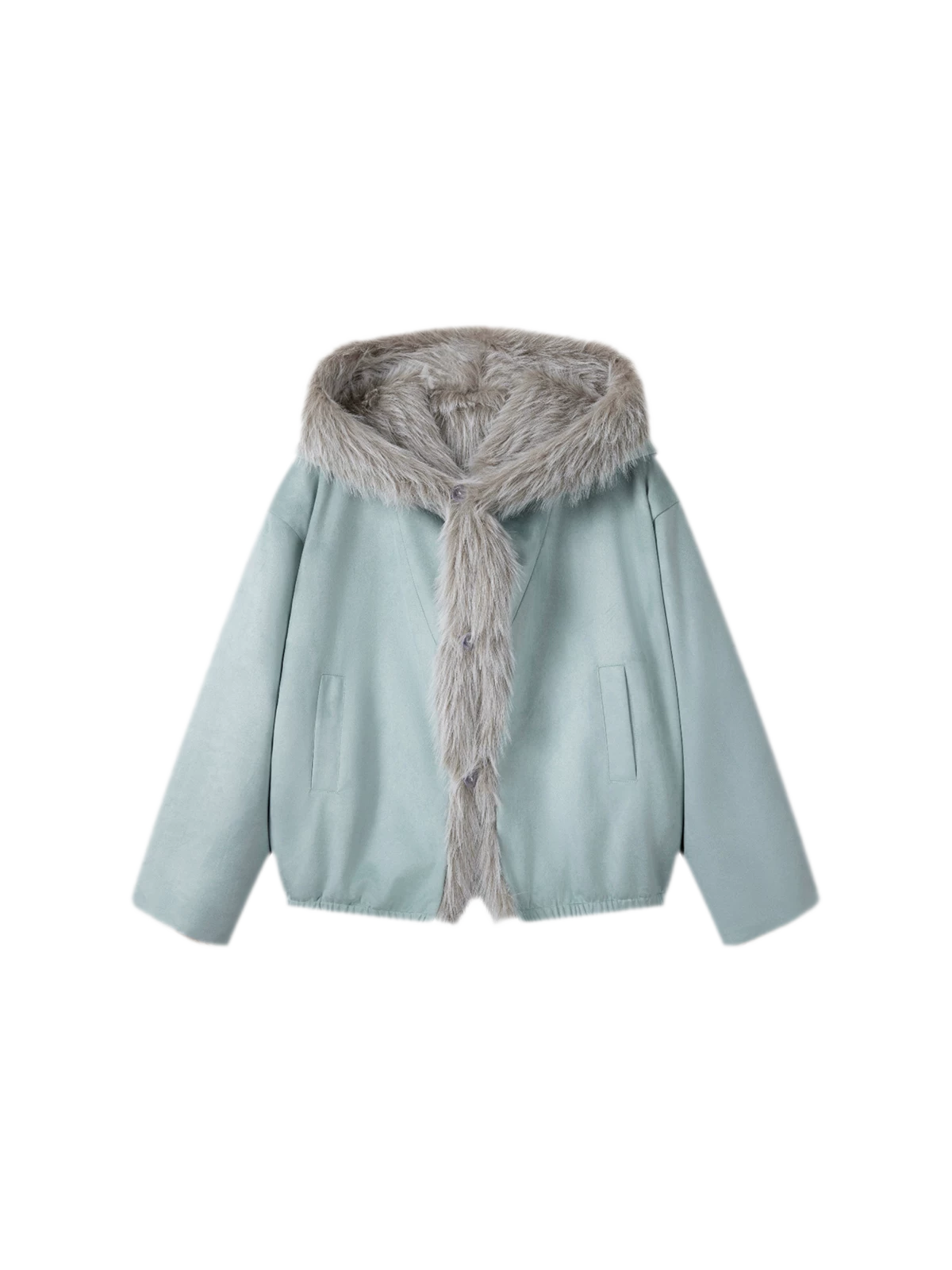 Reversible Suede Fur Winter Jacket