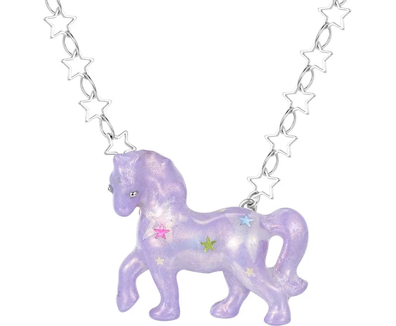 Pearl Horse Pendant Necklace