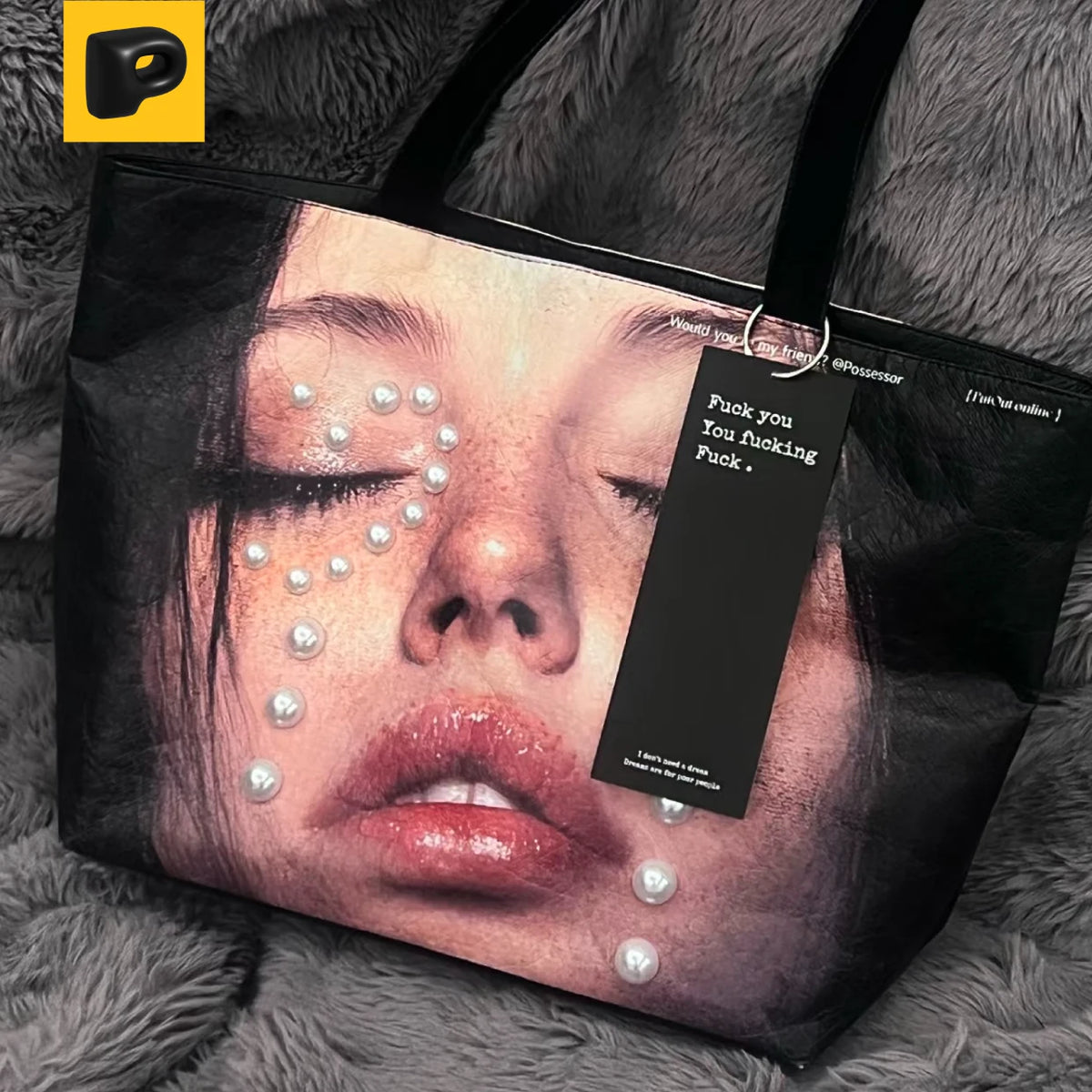 Pearl Print Paper Handbag