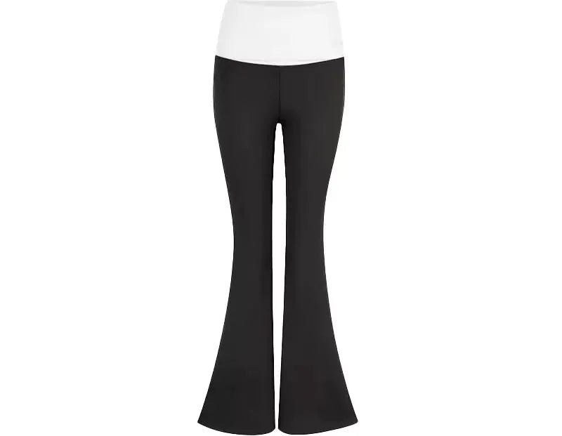Rhinestone Flared Yoga Pants