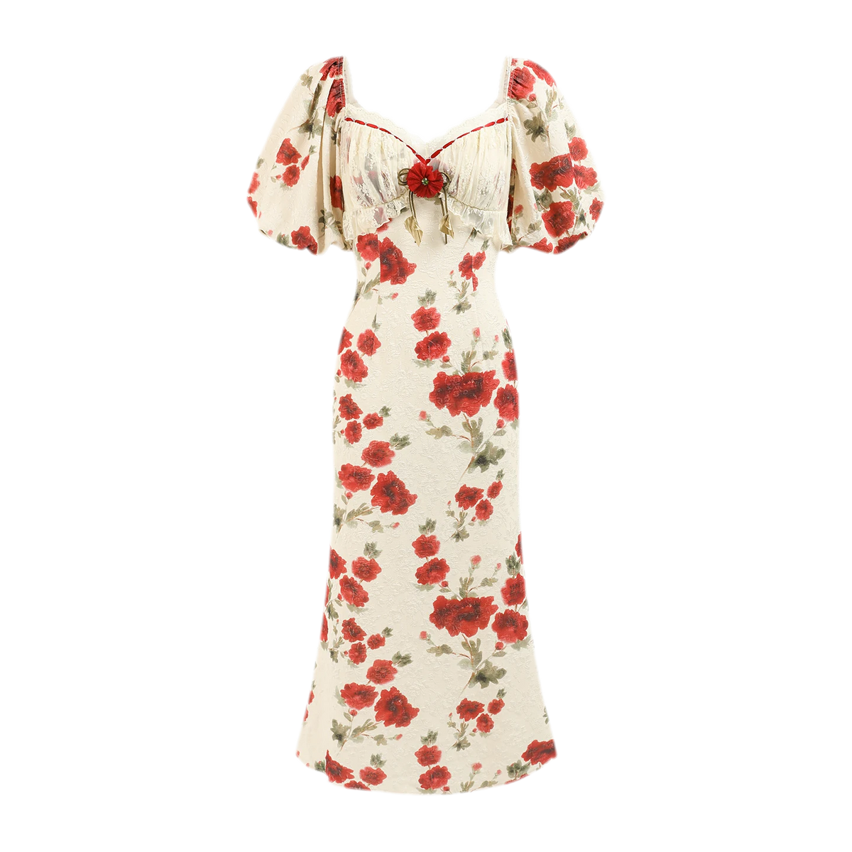 Jacquard Floral Dress Set