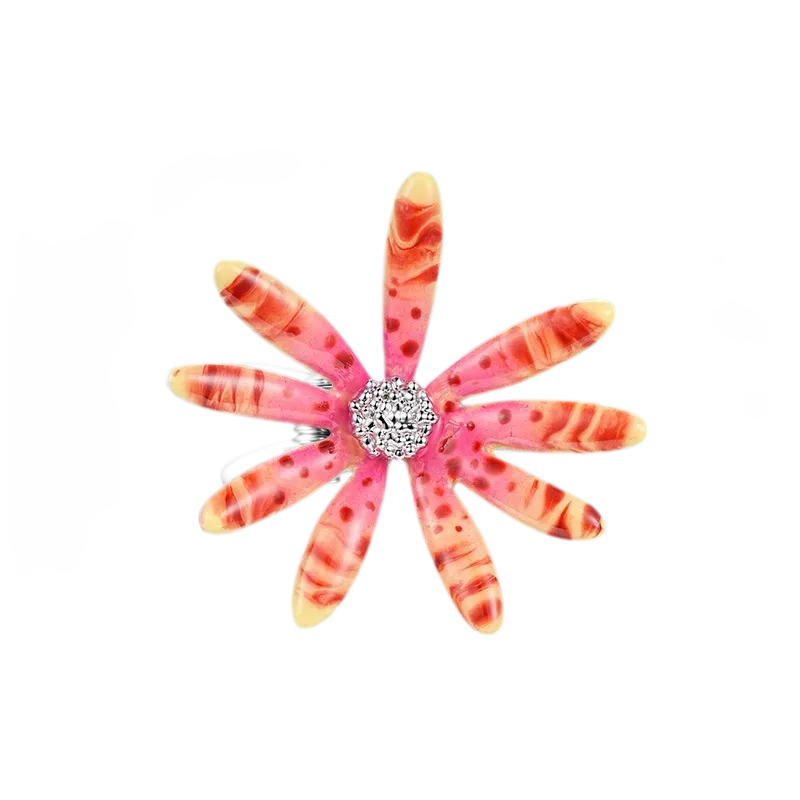 Metallic Daisy Flower Hair Clip
