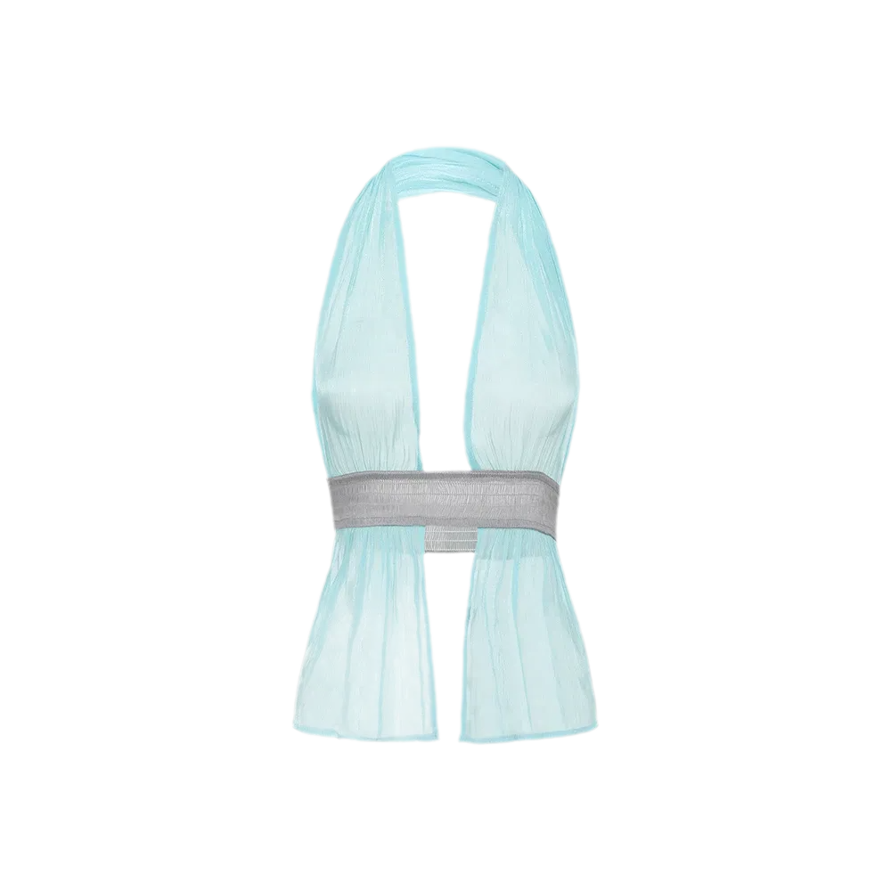 Mesh Halter Backless Top