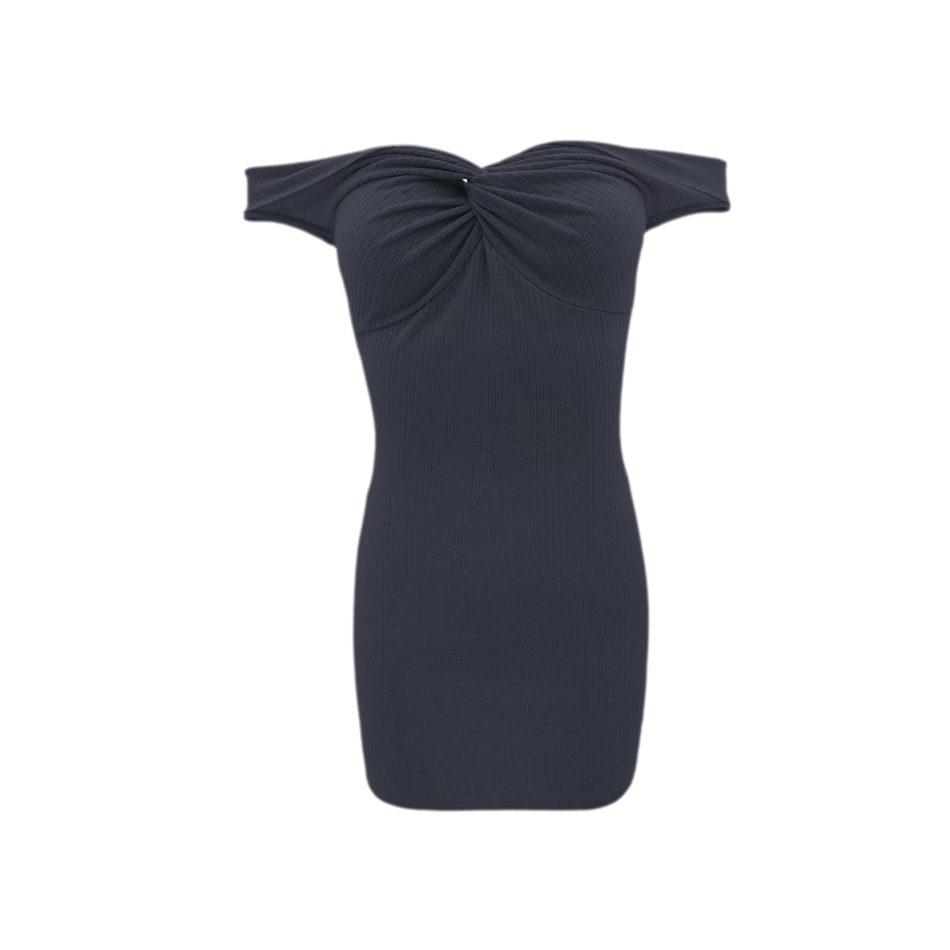 Ruched Twist Off-Shoulder Dress