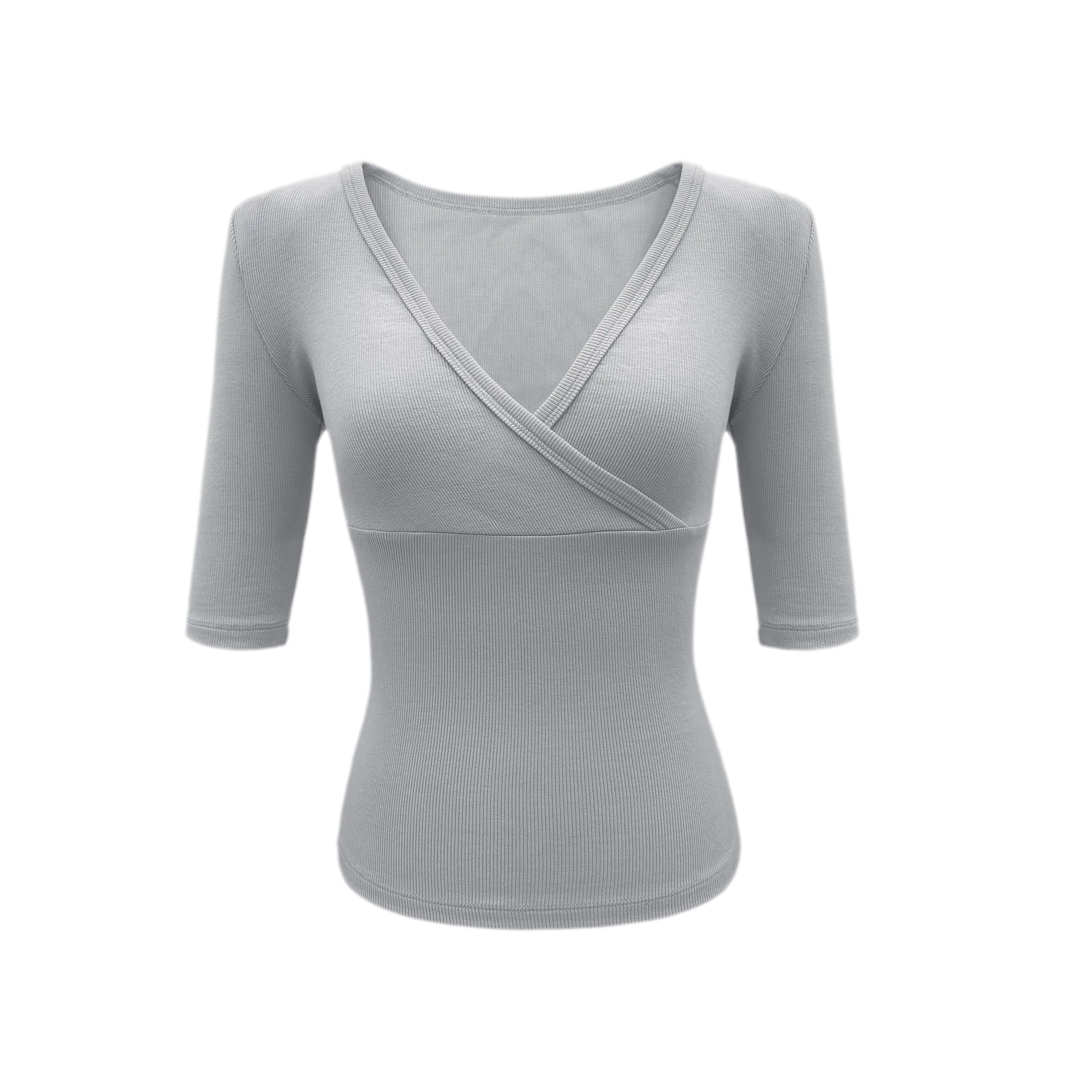 Crossover V-Neck Fitted Top
