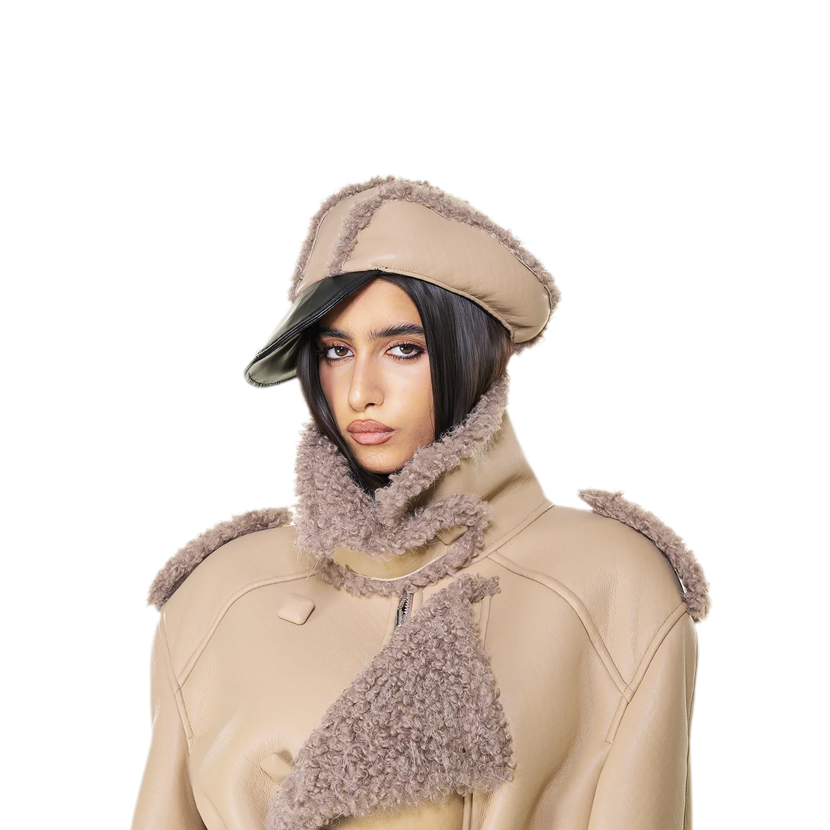 Reversible Fur Leather Cropped Jacket