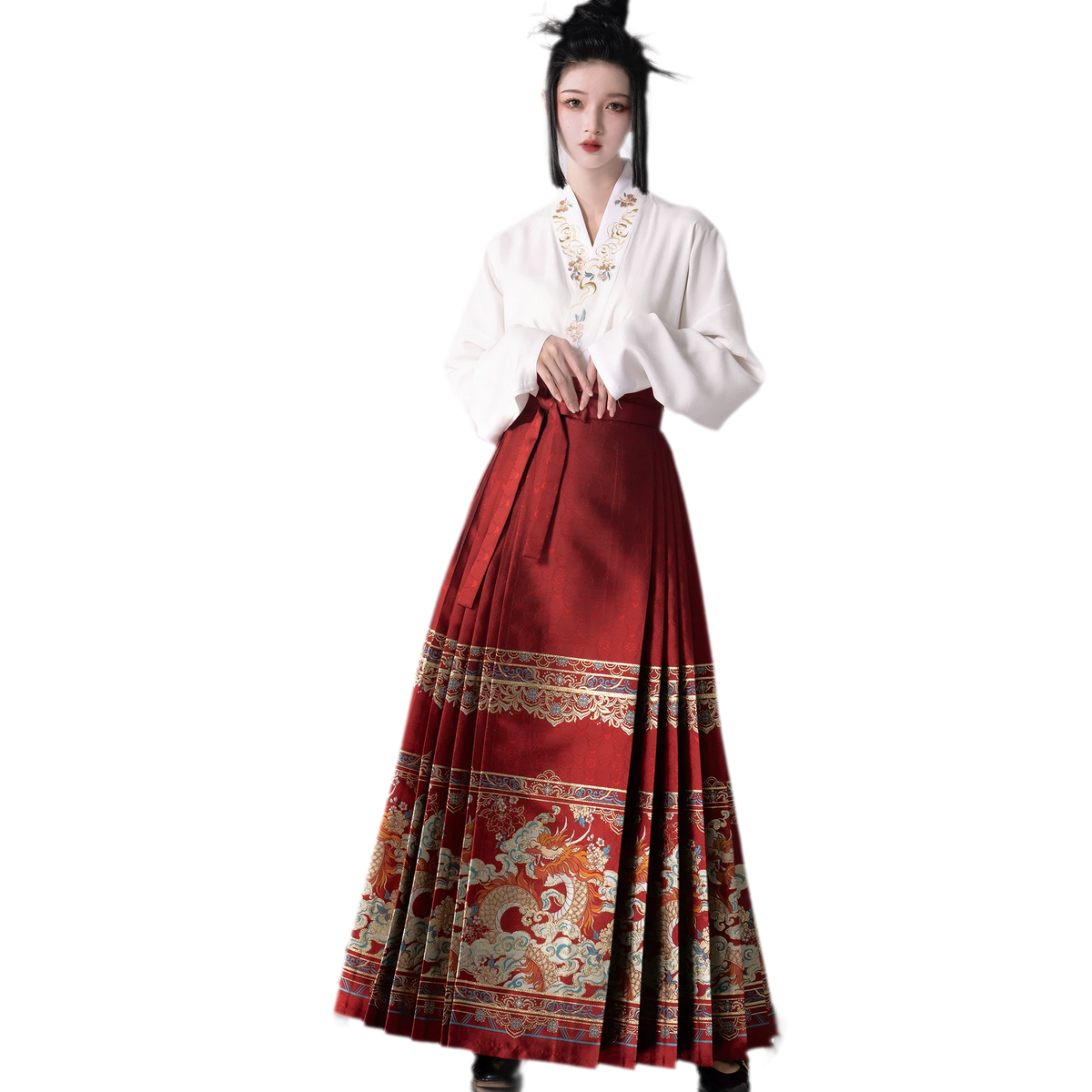 游龙踏雪 Brocade Mamian Skirt Set