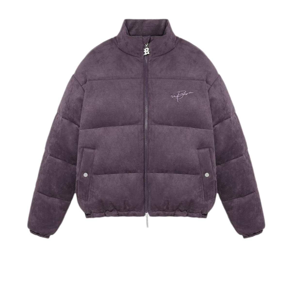 Suede Oversized Down Puffer Jacket