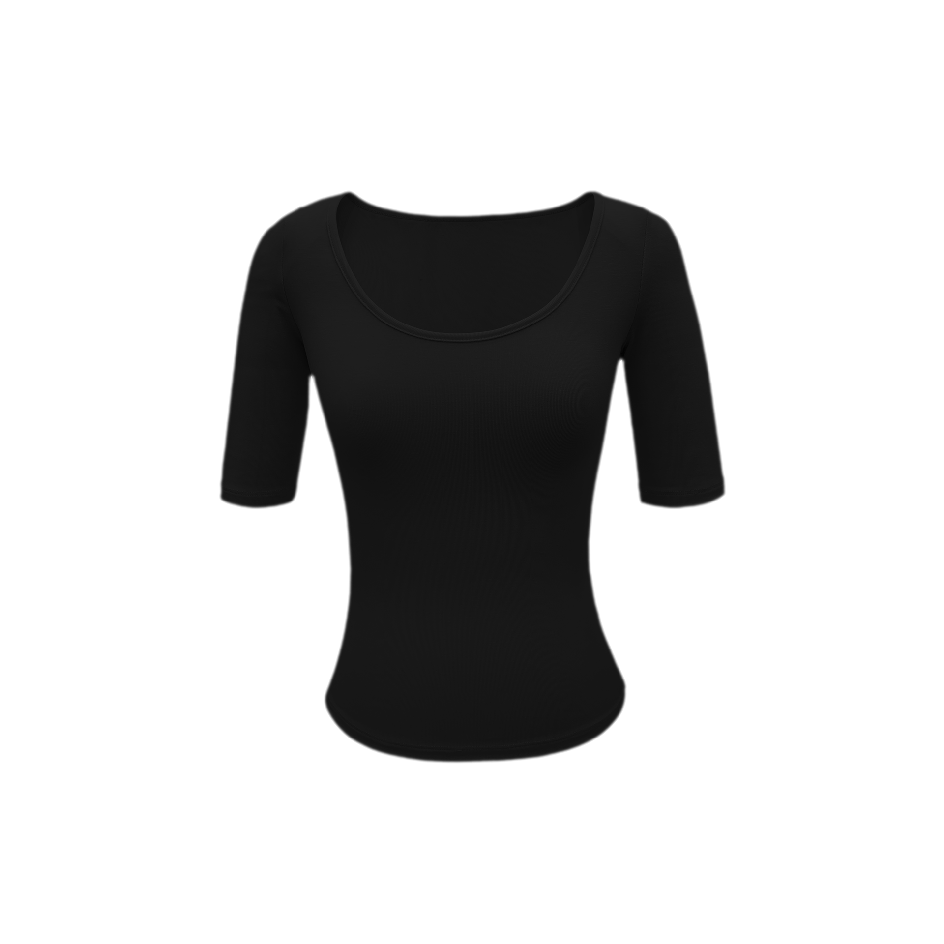 Soft U-Neck Slim-Fit T-Shirt