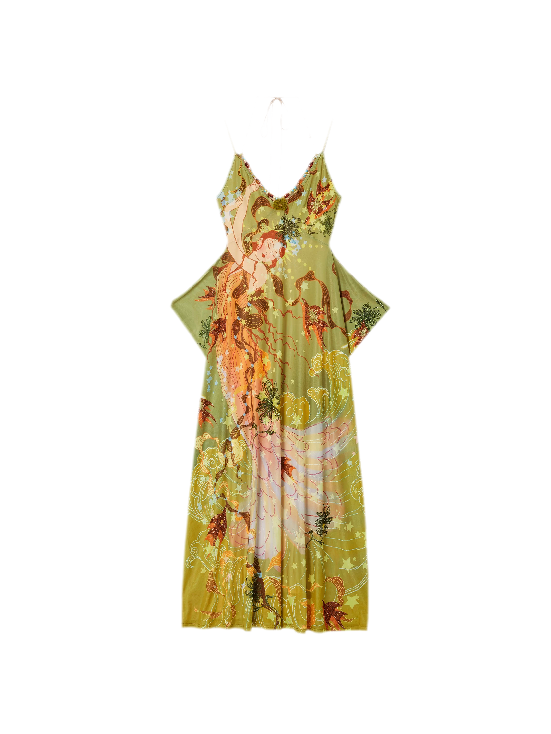 Beaded Floral Cami Dress