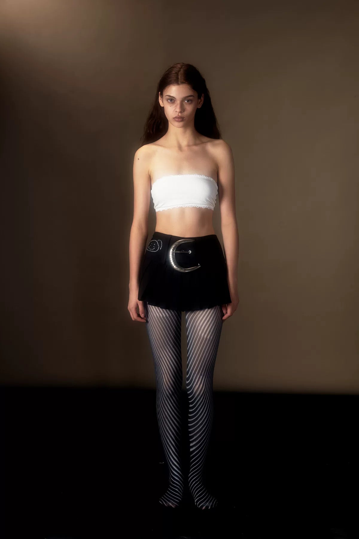 Graphic High-Stretch Footed Tights
