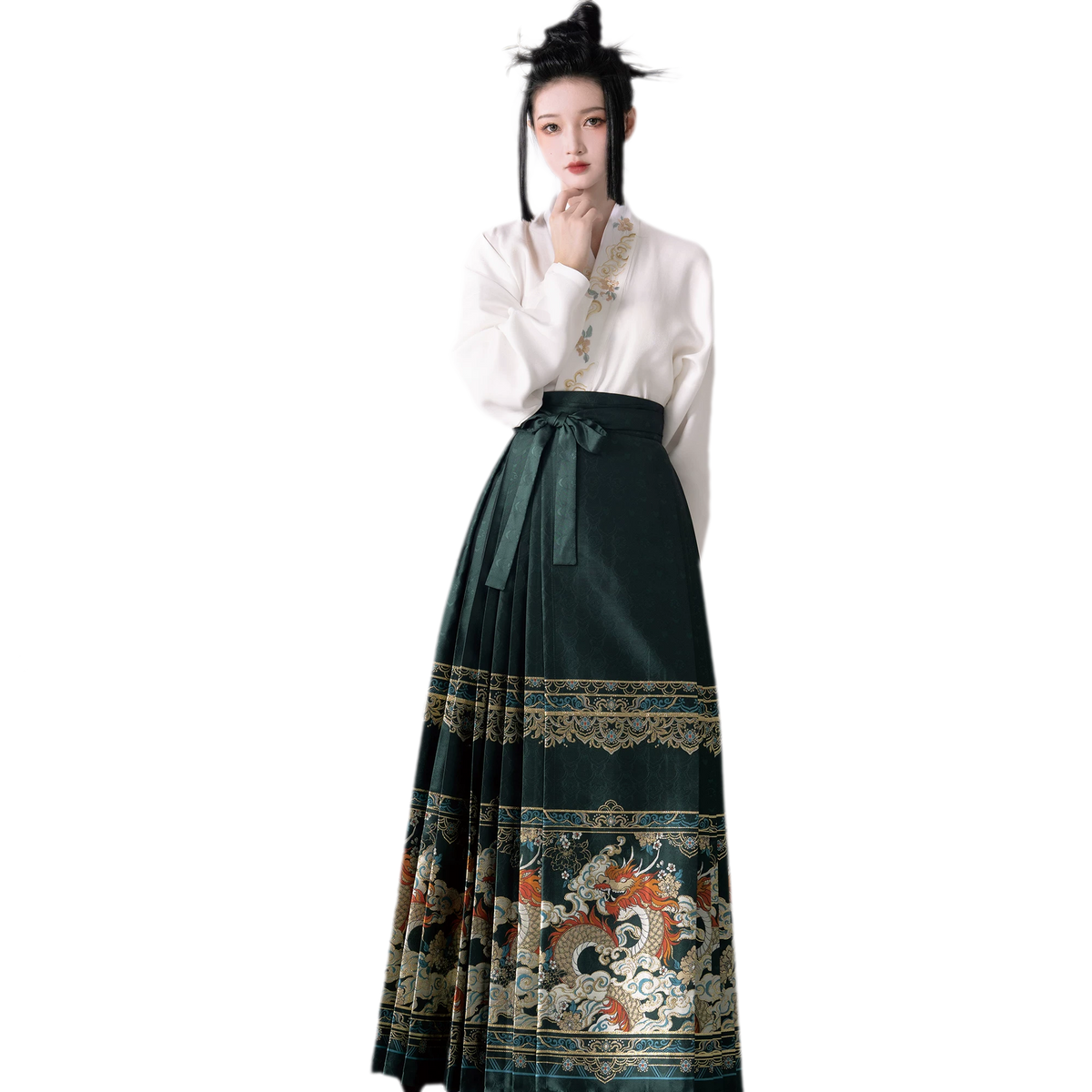游龙踏雪 Brocade Mamian Skirt Set