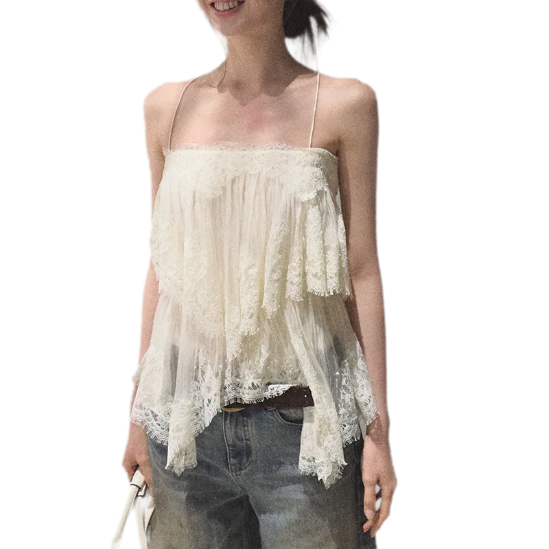 Textured Lace Trim Dress