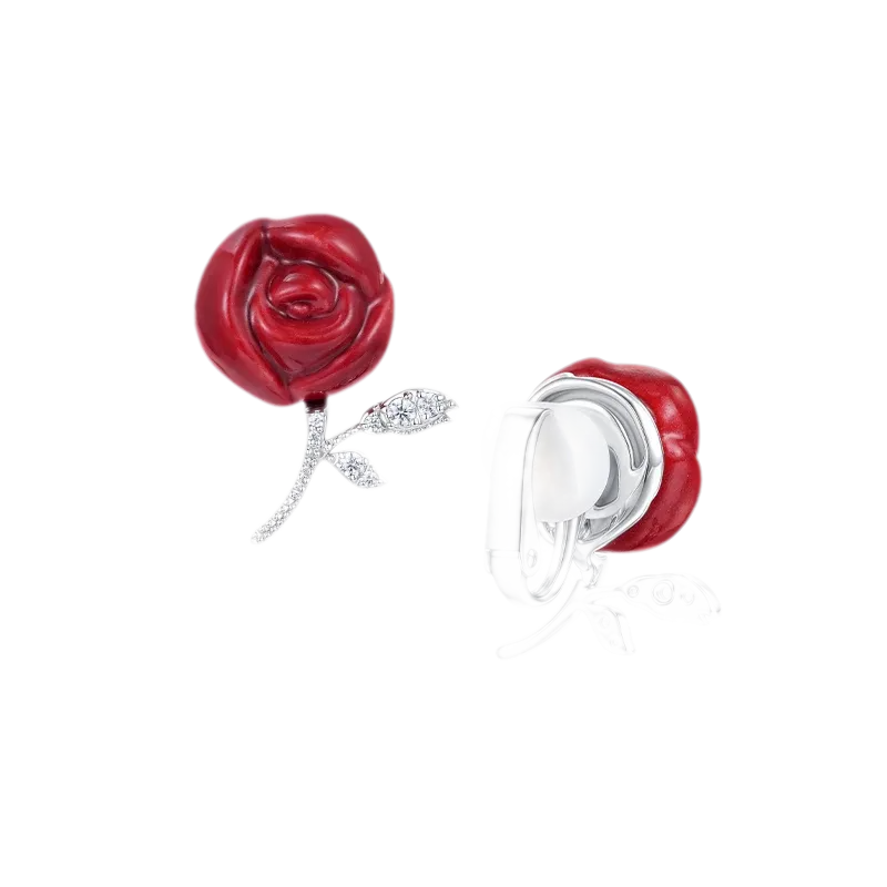 Ceramic Rose Jewelry Set