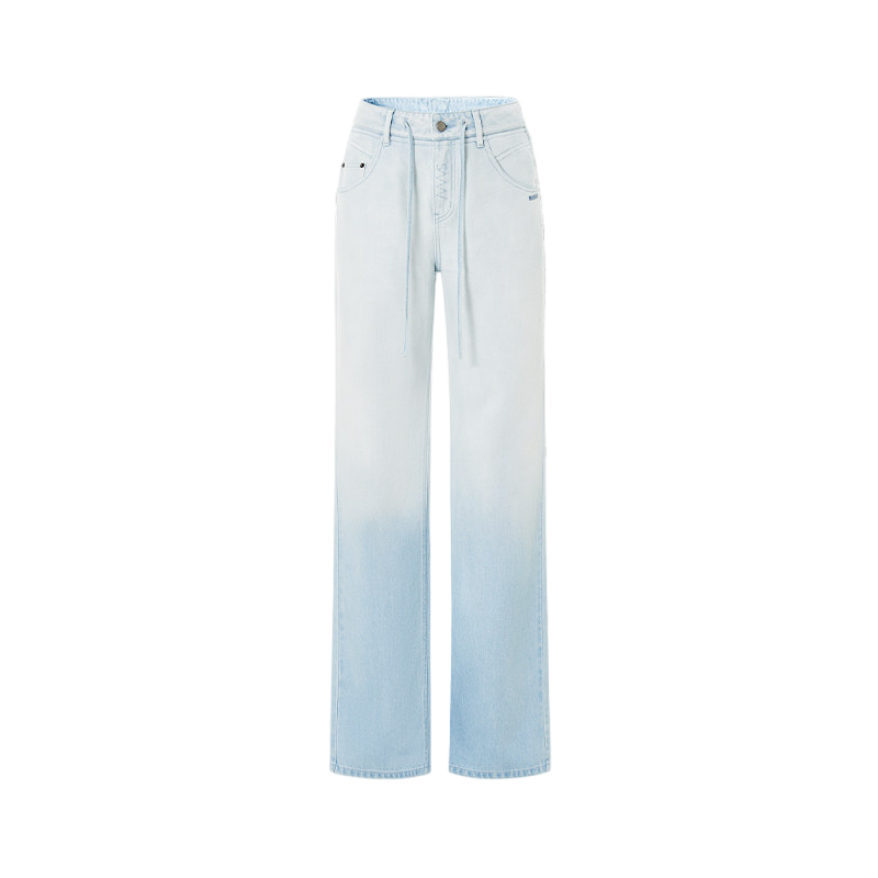 Summer Vacation Slim Straight Hemp Denim