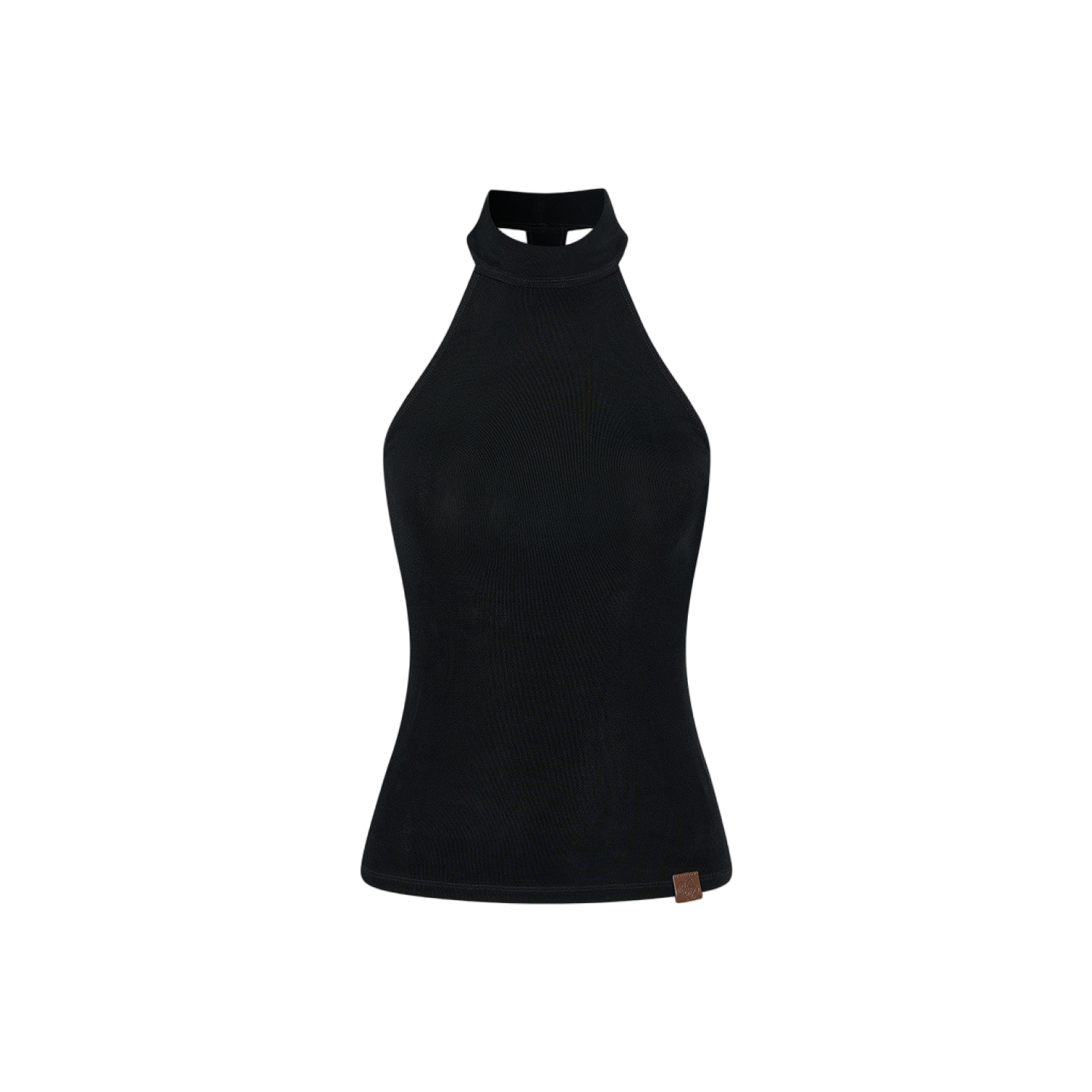 X-line Sleeveless Halter Neck Acetate Knit Top