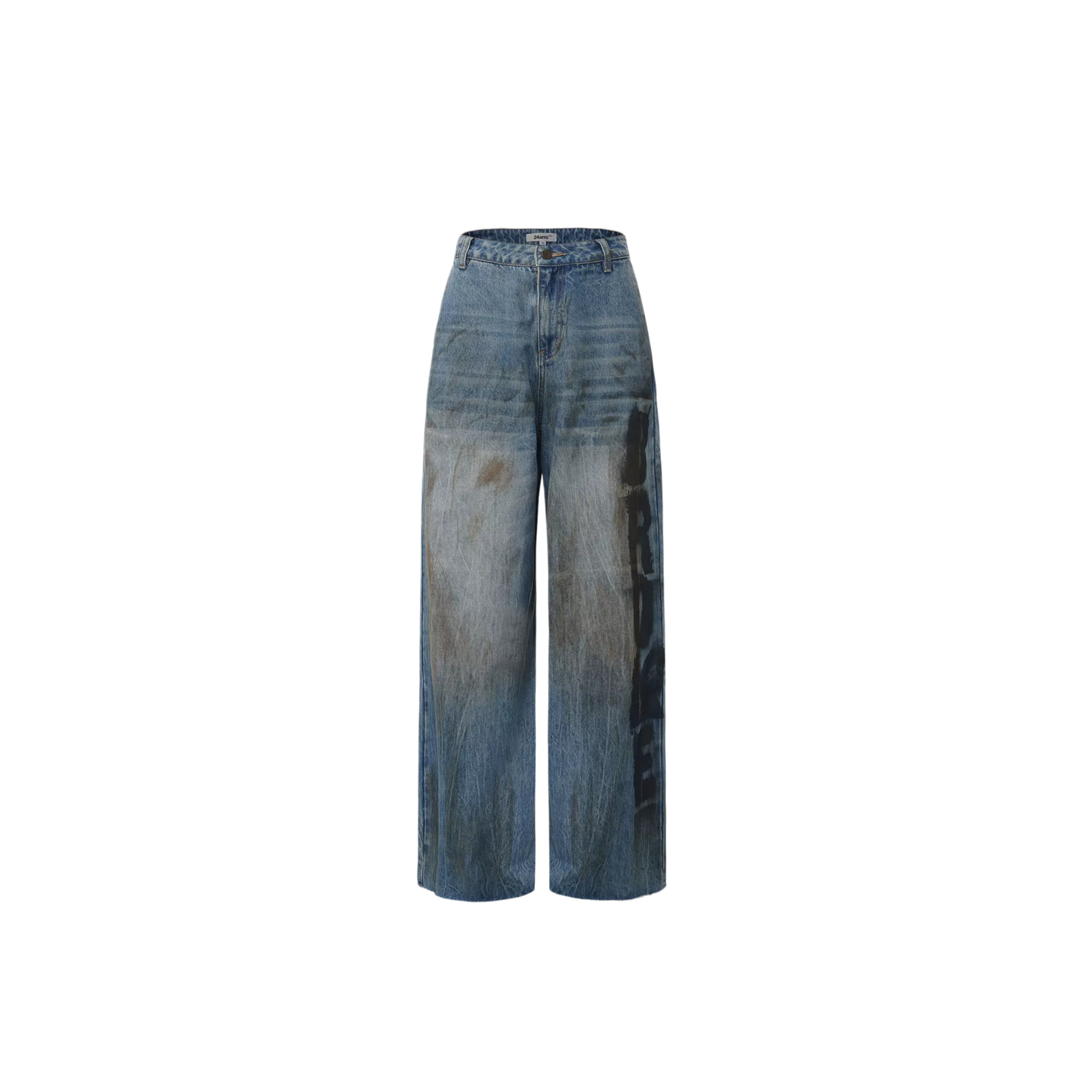 Graffiti Wash Grunge Denim Jeans