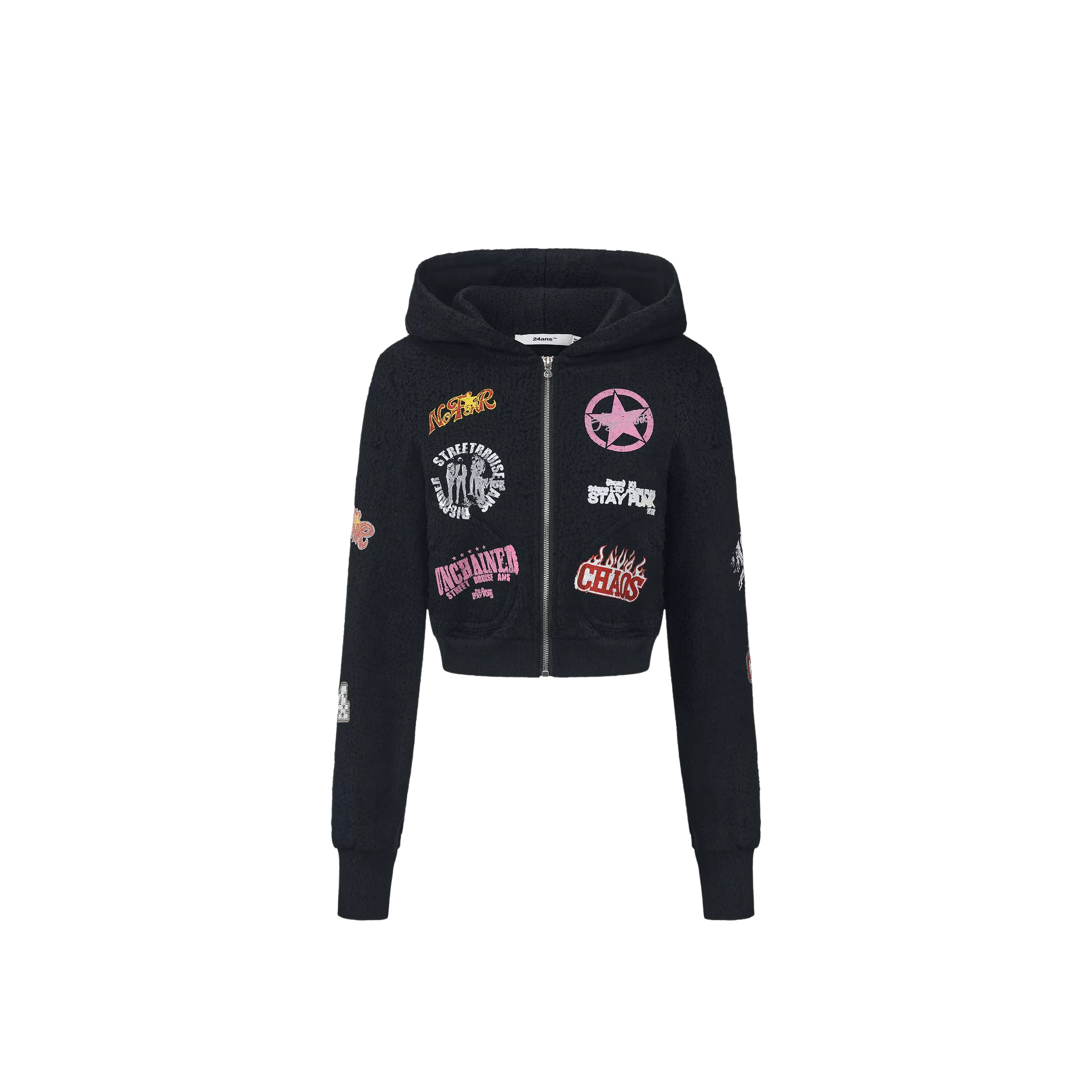 Distressed Two-Tone Set with Graphic Print