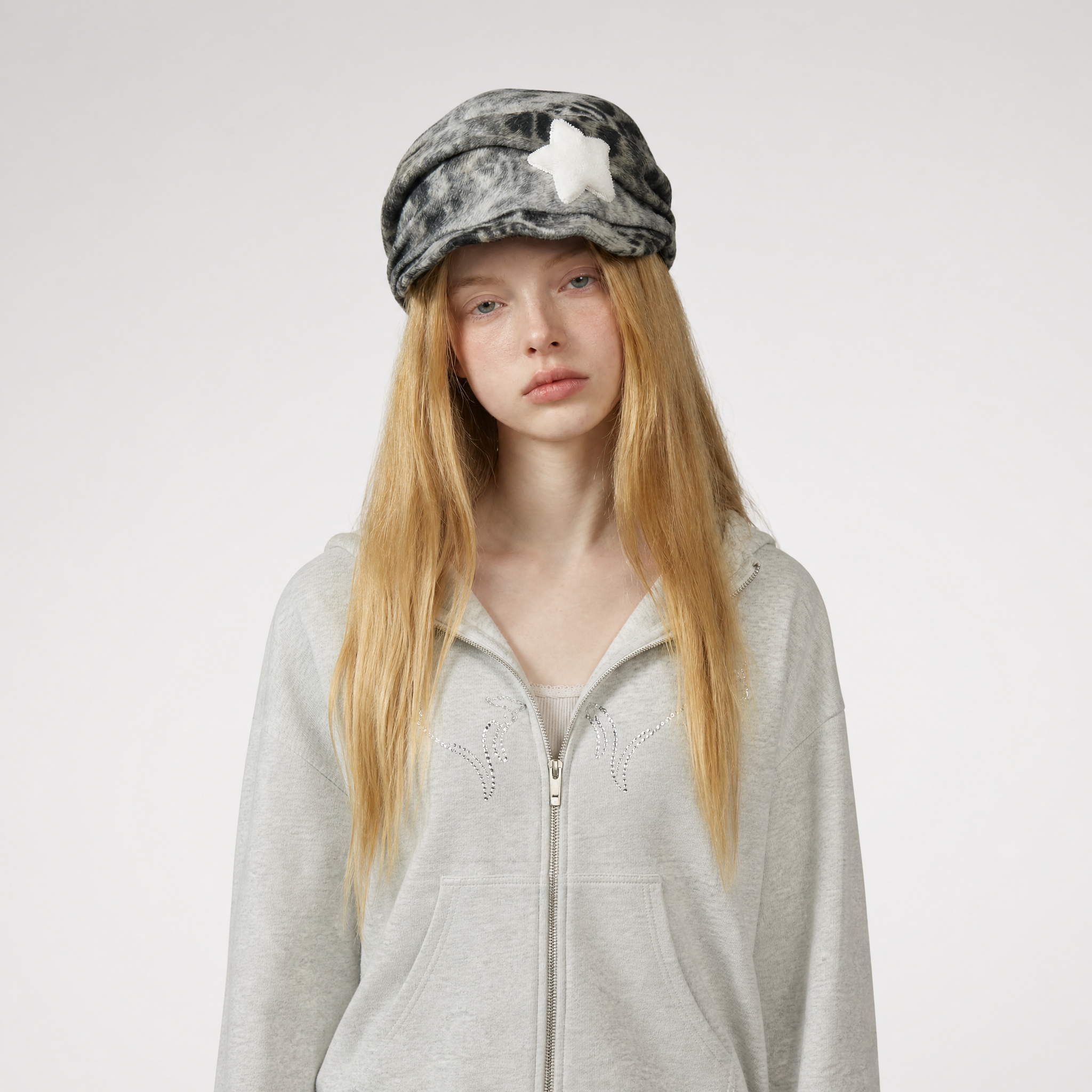 Washed Camouflage Star Patch Hat