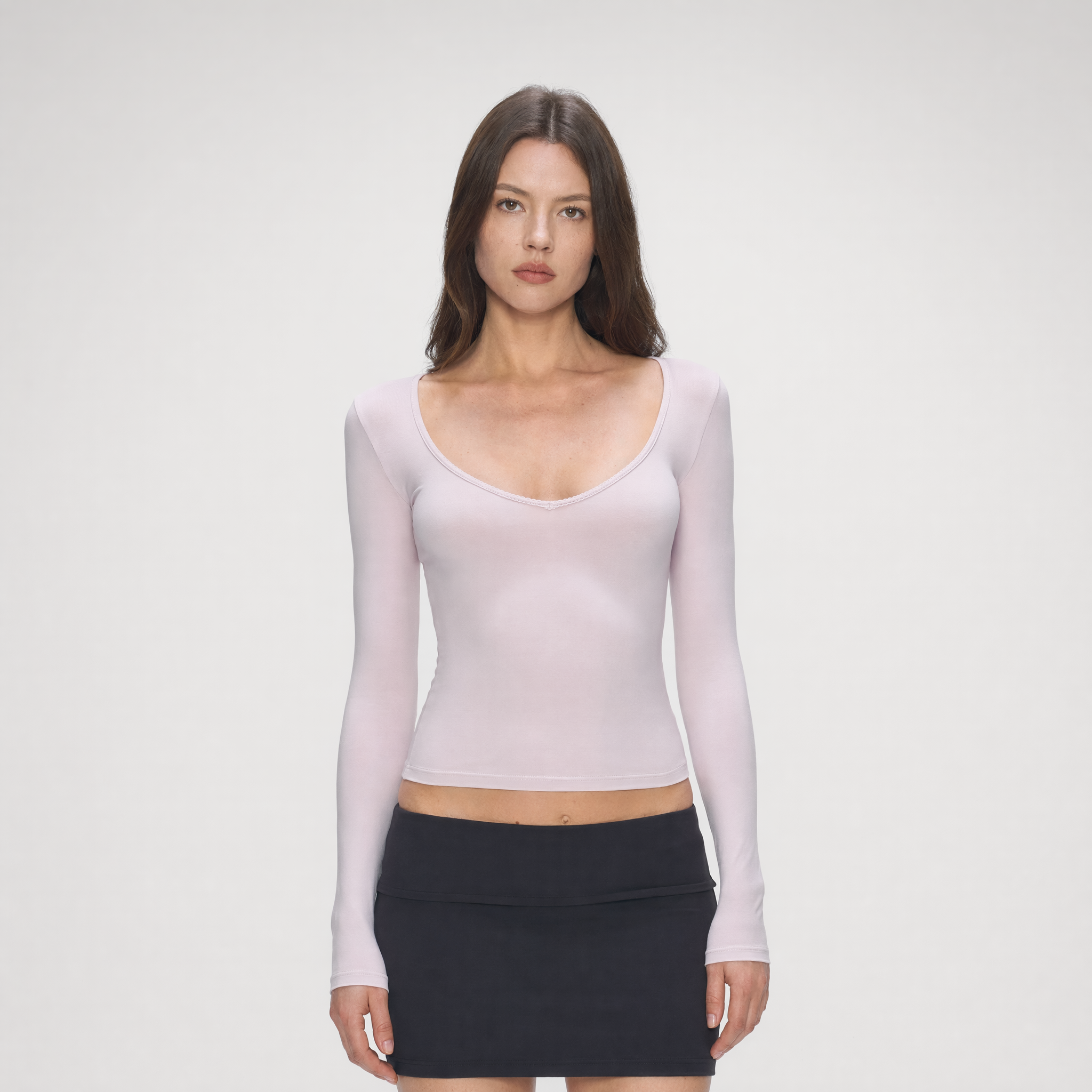 Bare-Feel V-Neck Top