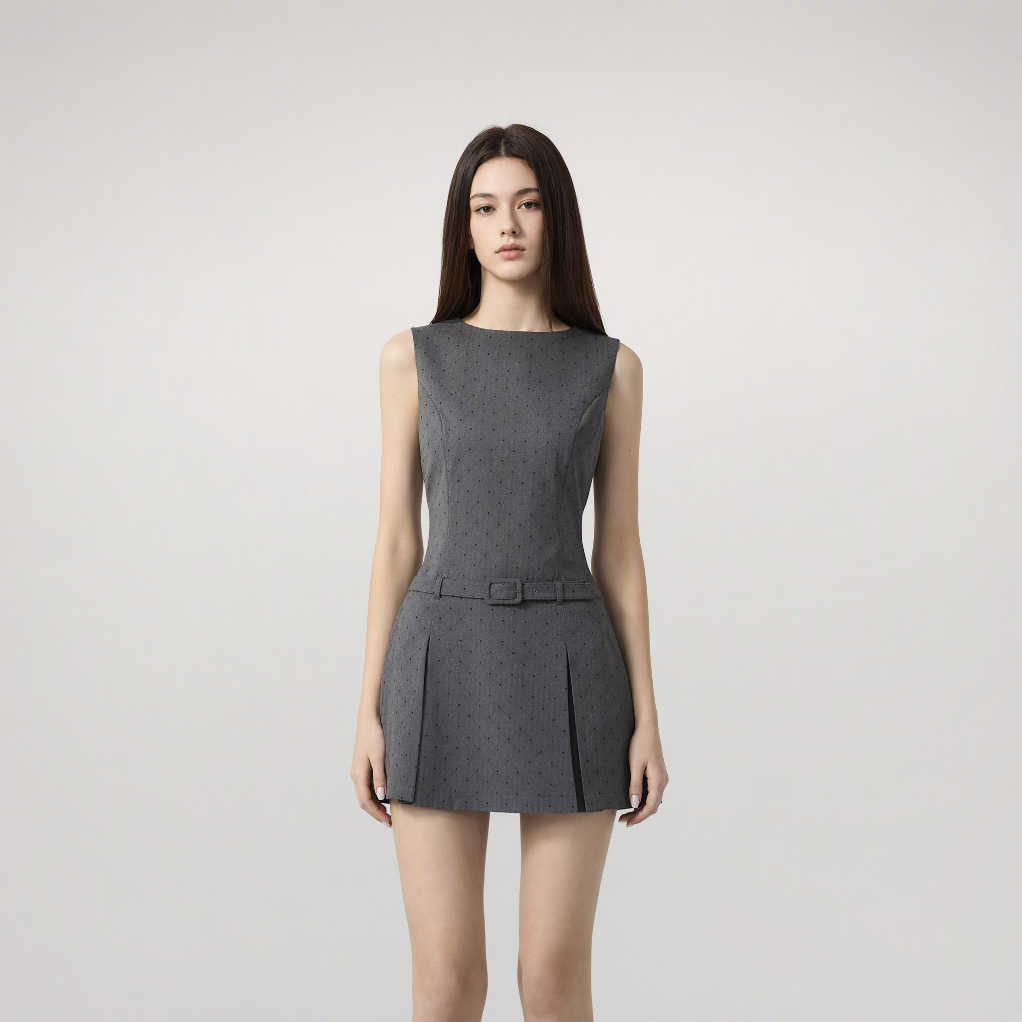 Polka Dot Vest Dress