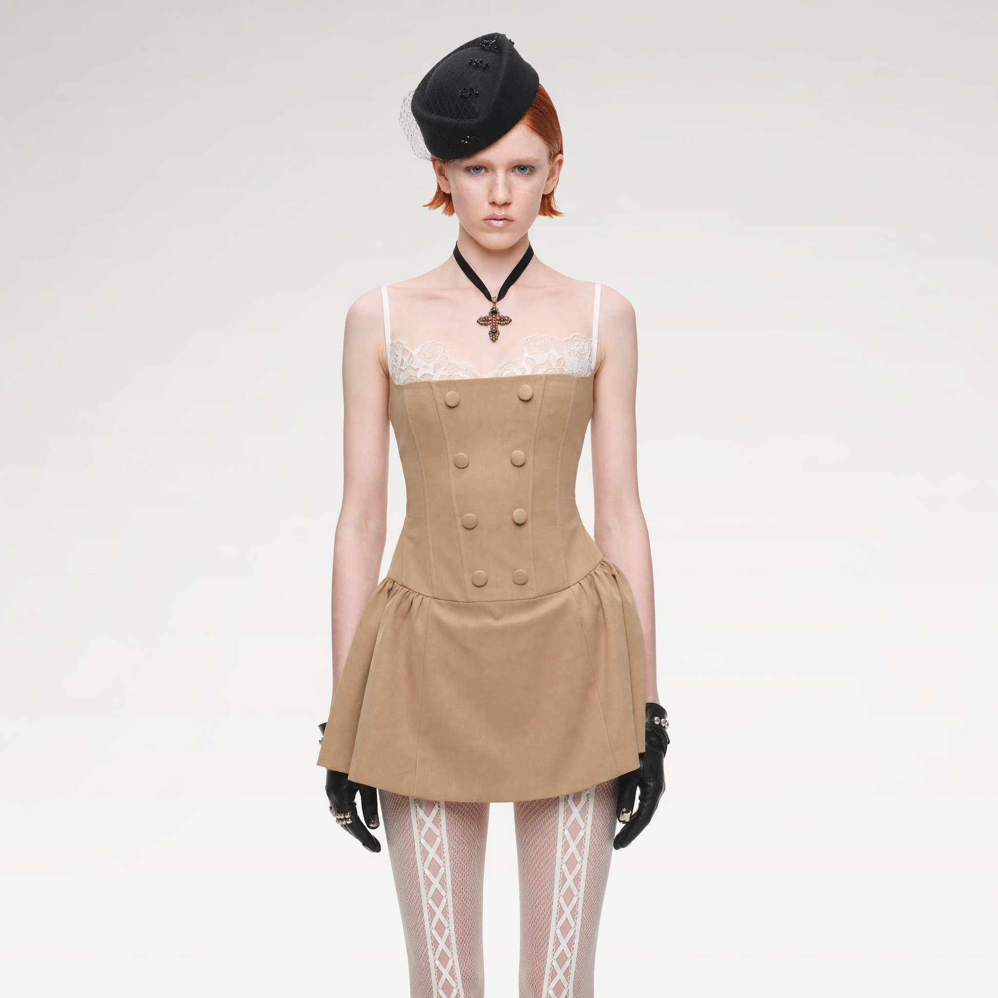 Lace Boned Cami Dress