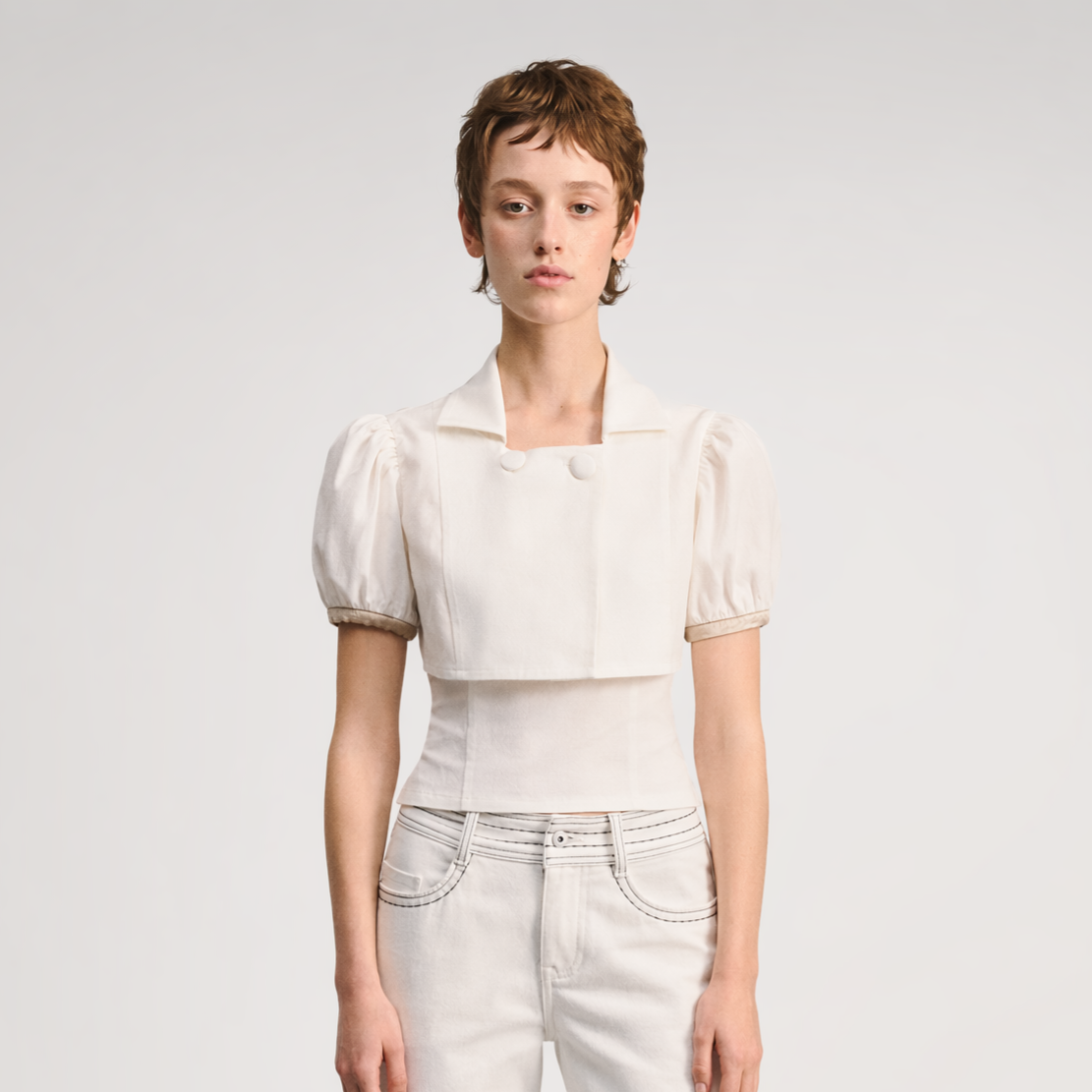 Collared Two-Piece Top