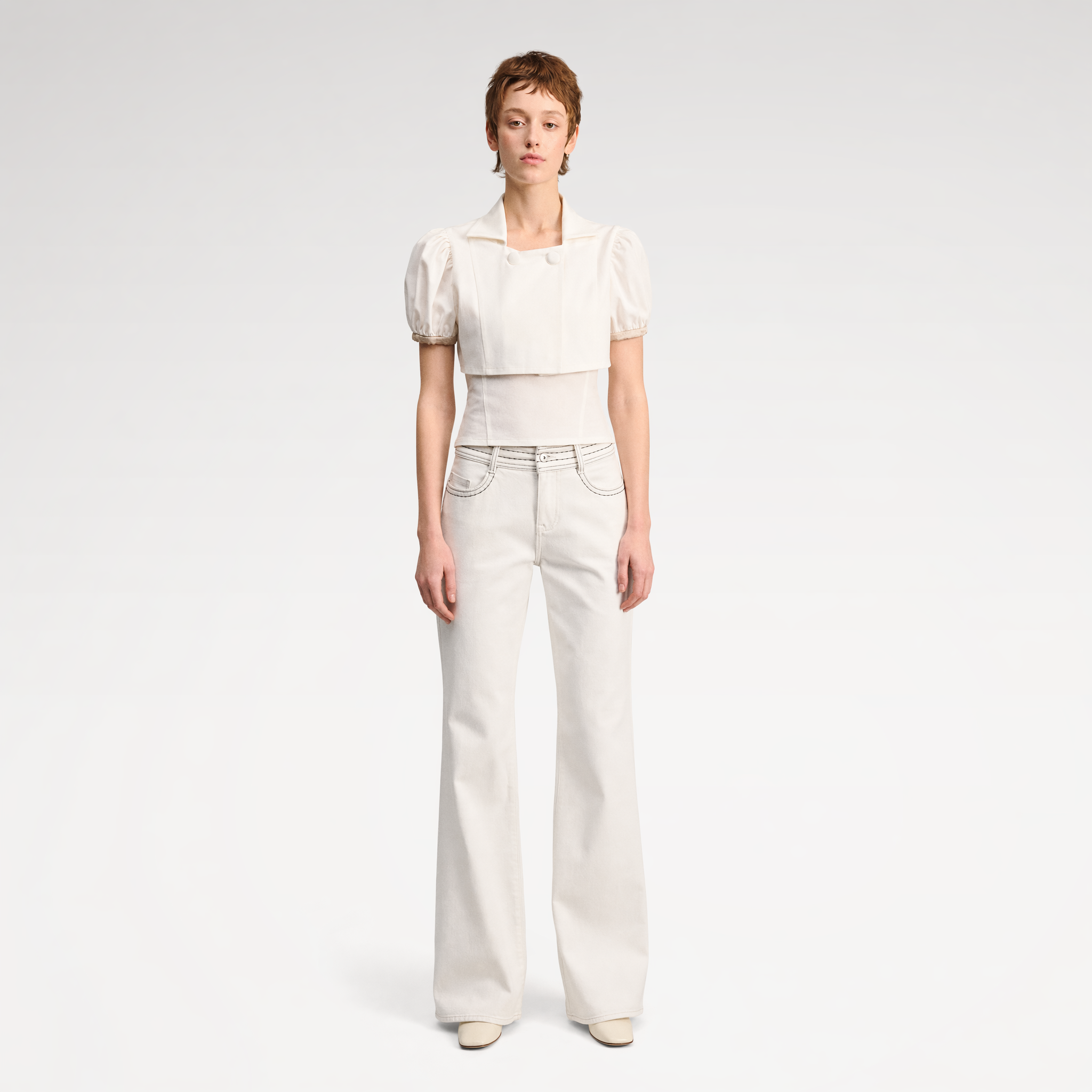 Collared Two-Piece Top