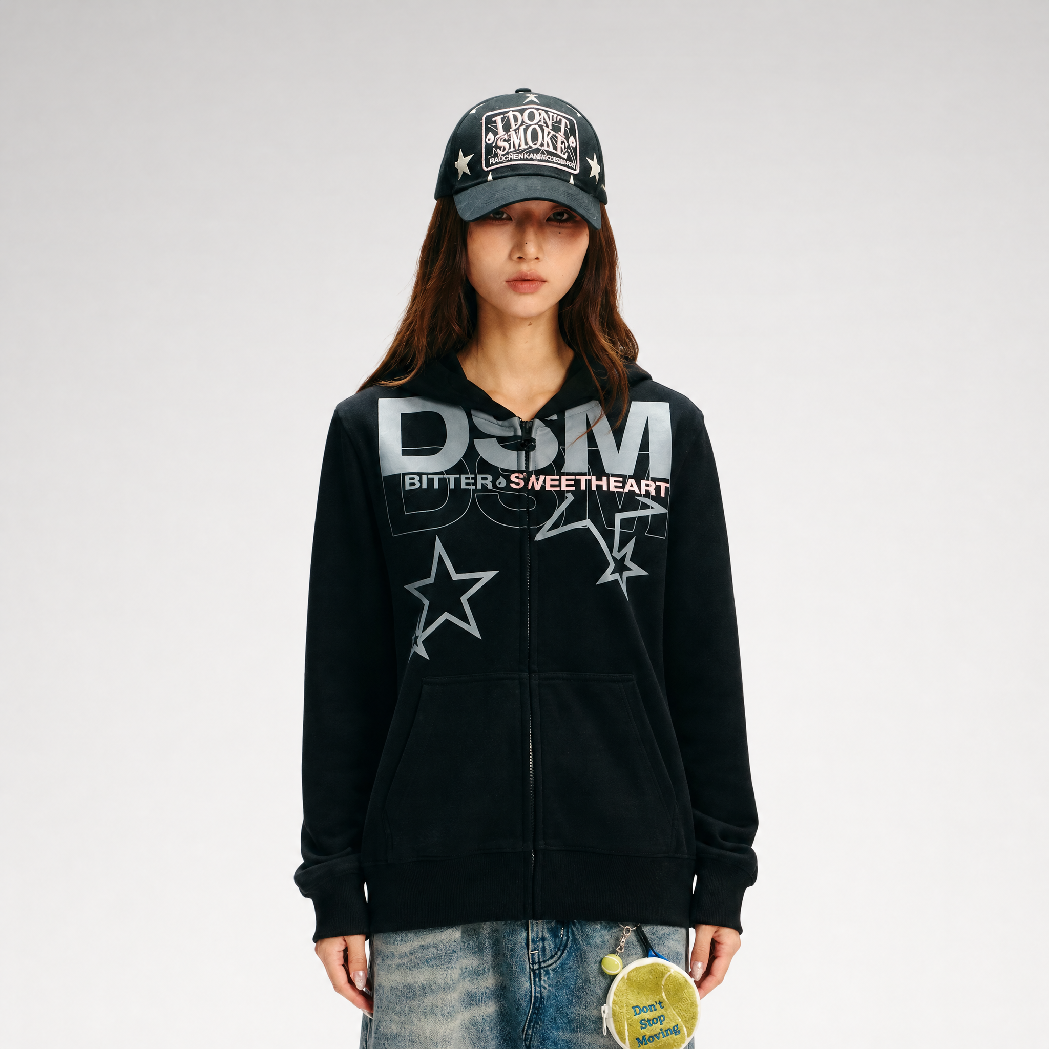 Loopback Fitted Zip-Up Hoodie