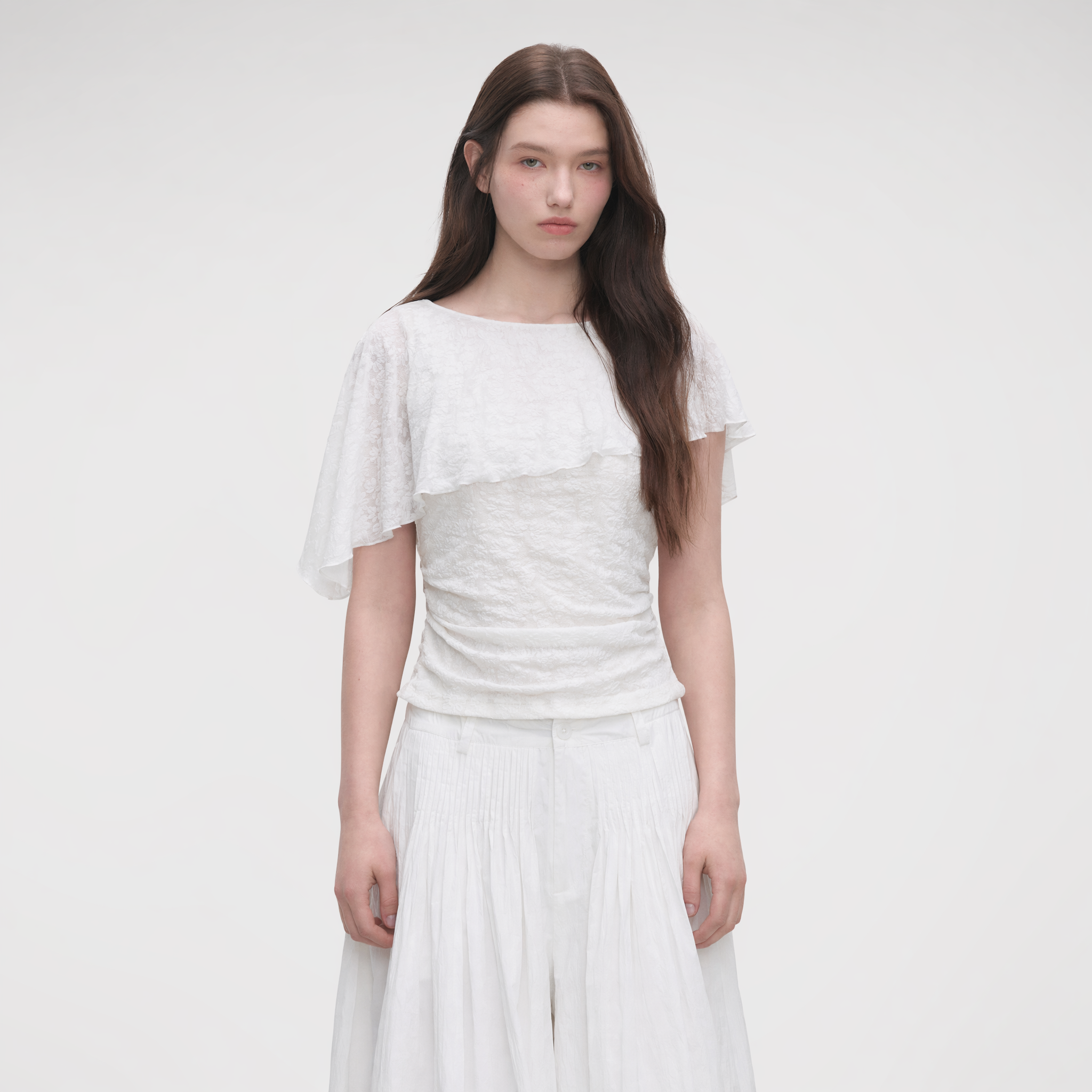 Jacquard Cape Top
