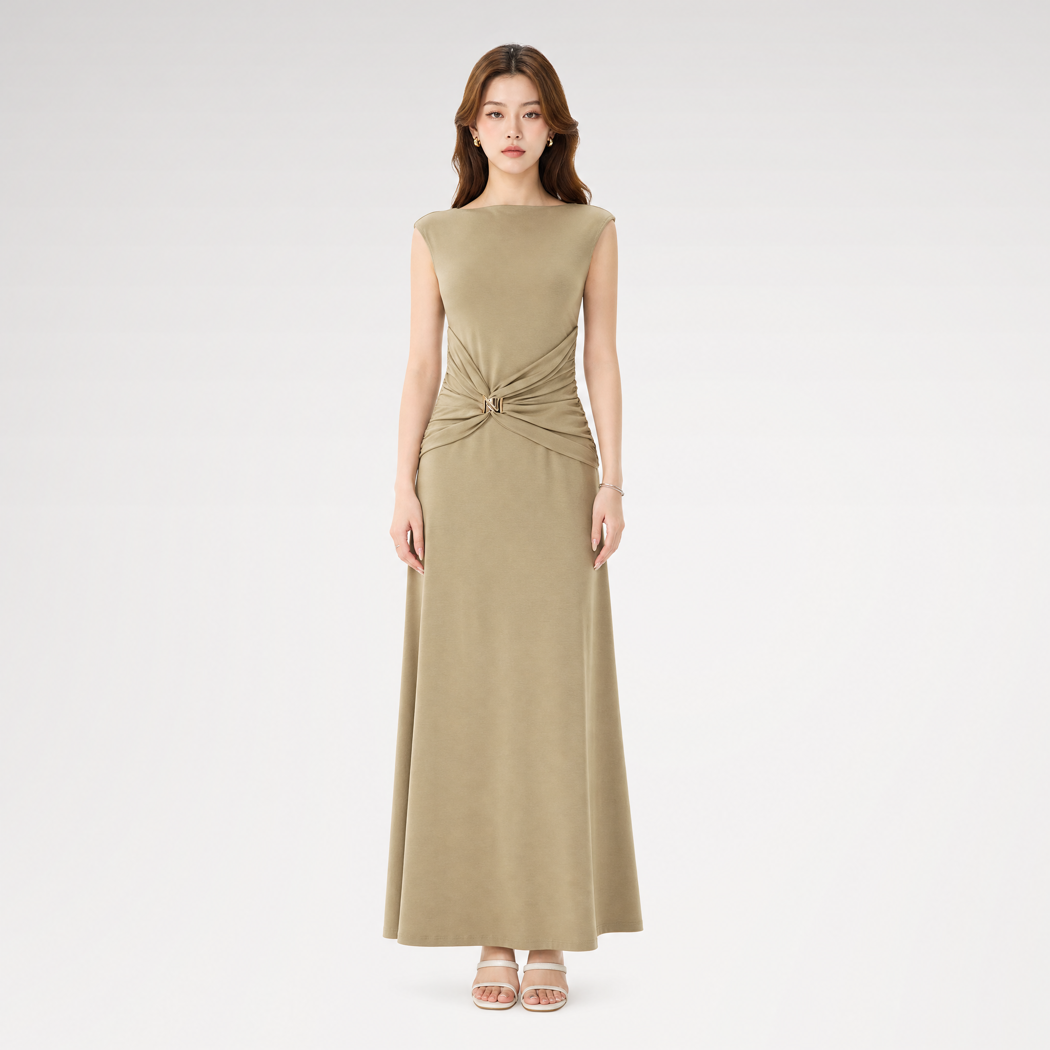 Twist Waist Asymmetric Dress