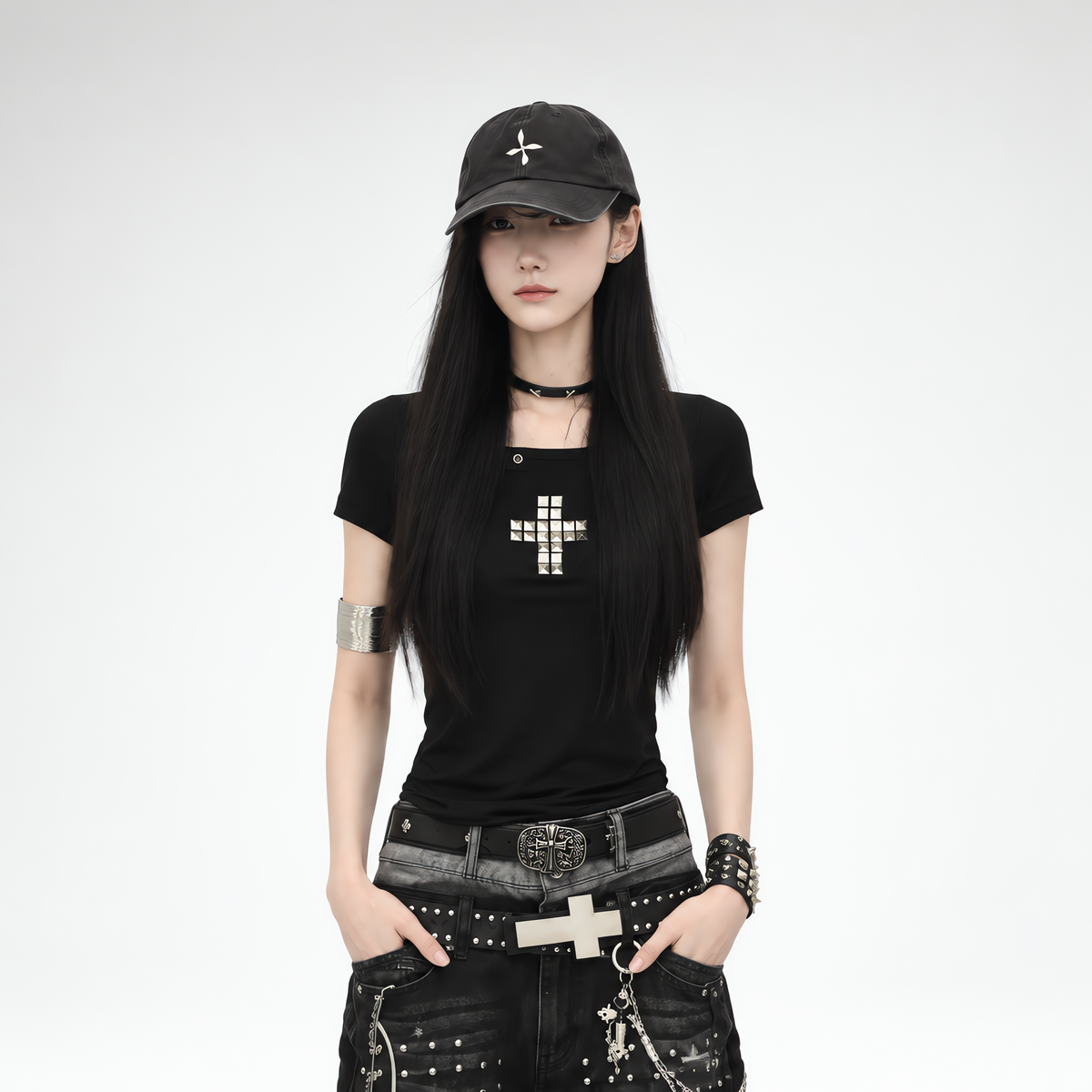 Metal Cross Slim Fit T-Shirt