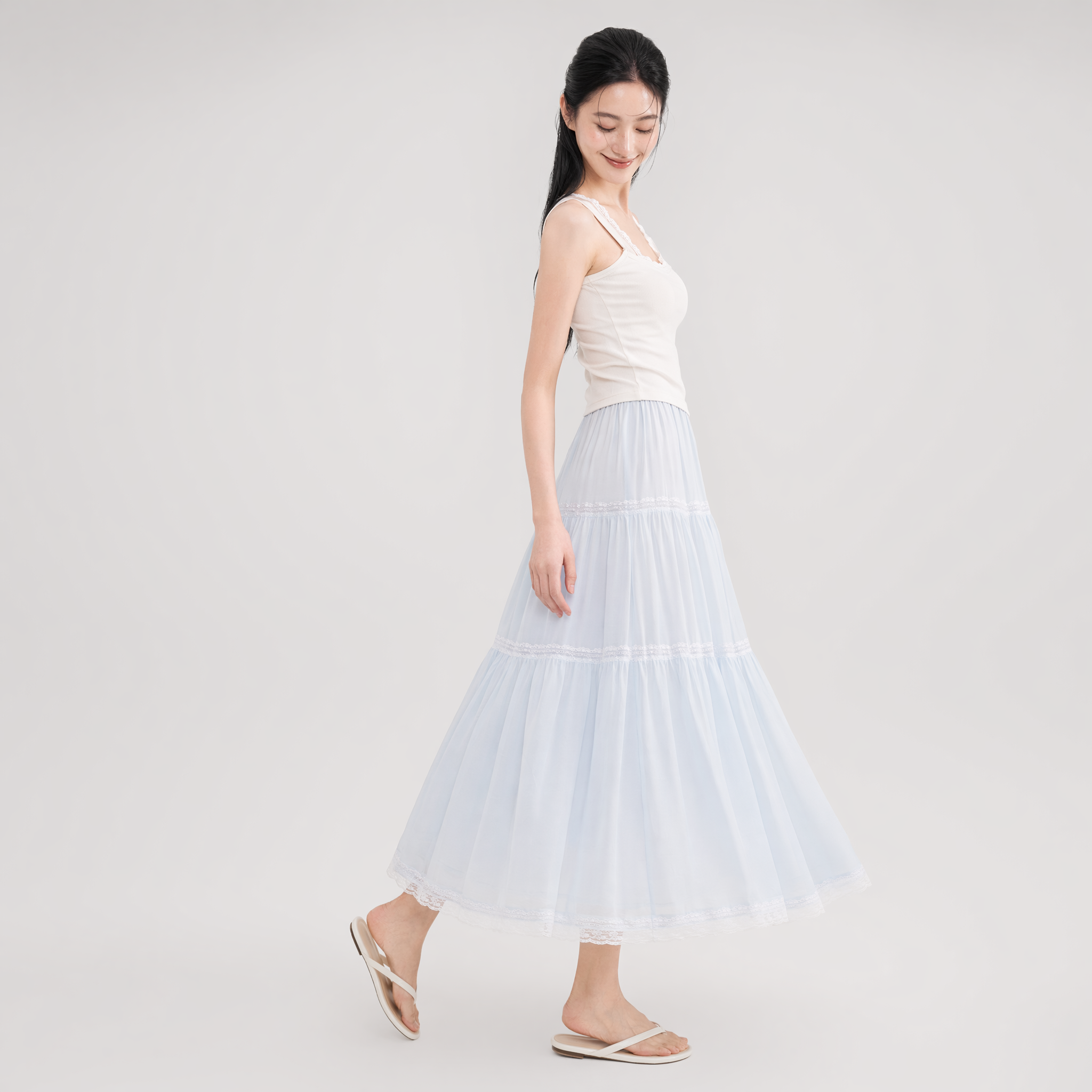 Lace Tiered Skirt