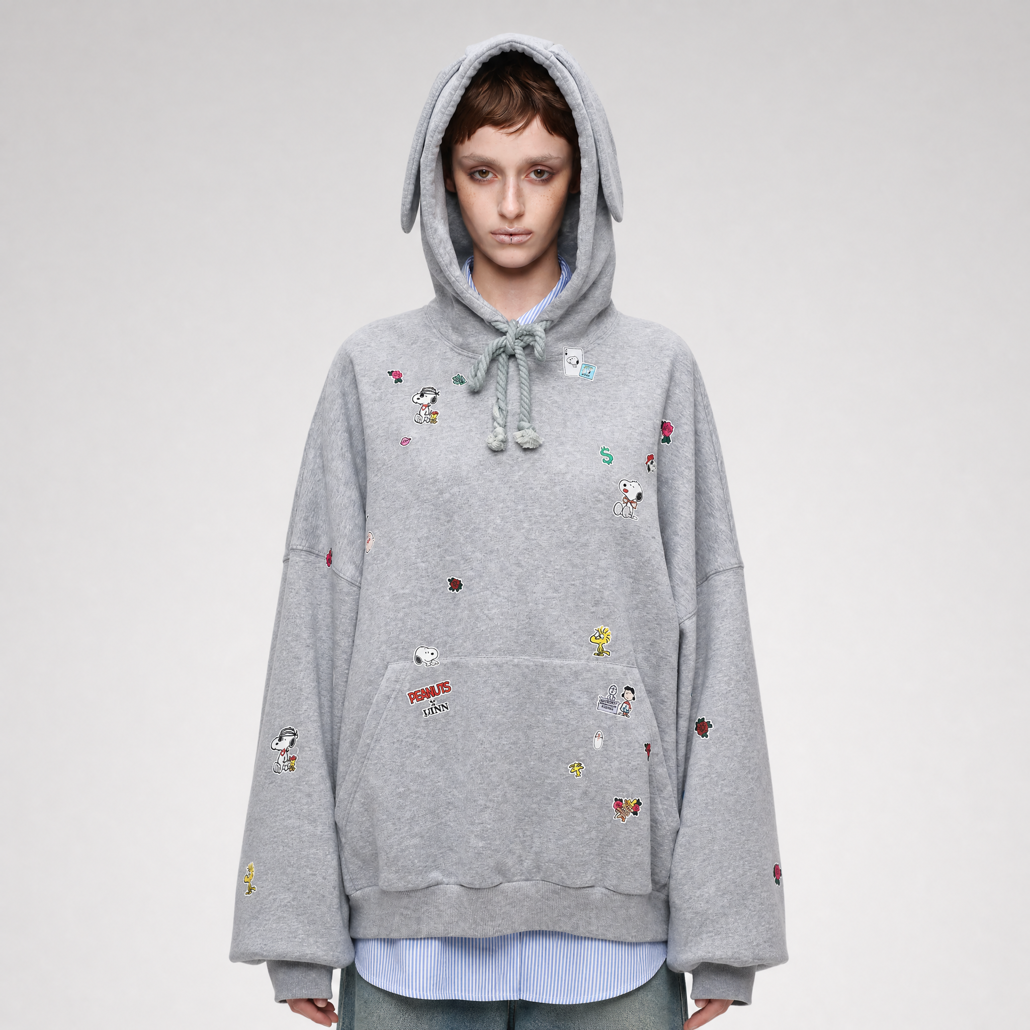 Brushed Oversized Graphic Hoodie