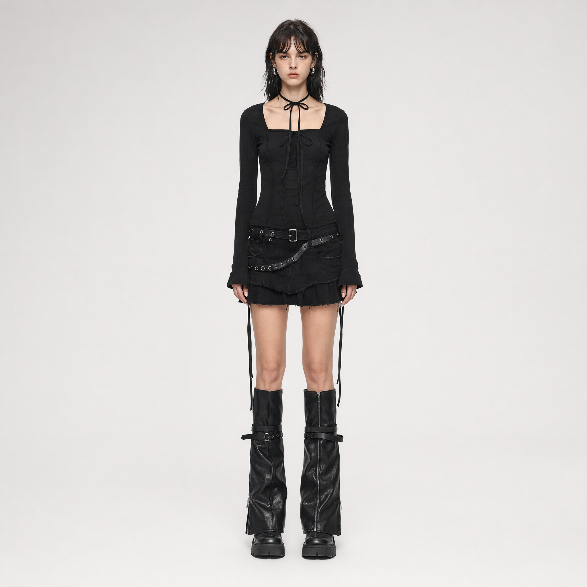Leather-Textured Slouch Legwarmers