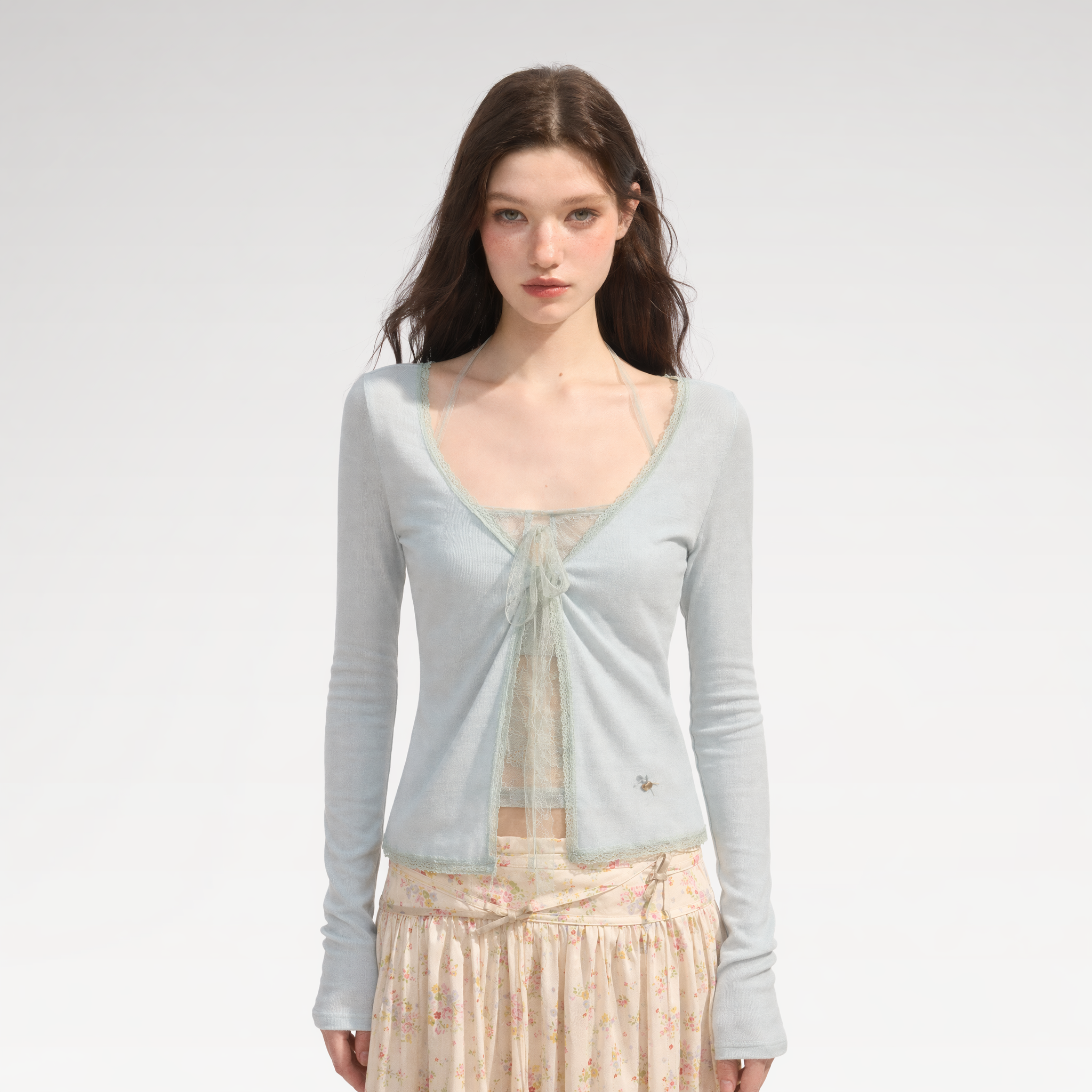 Skin-Feel Lace Cardigan