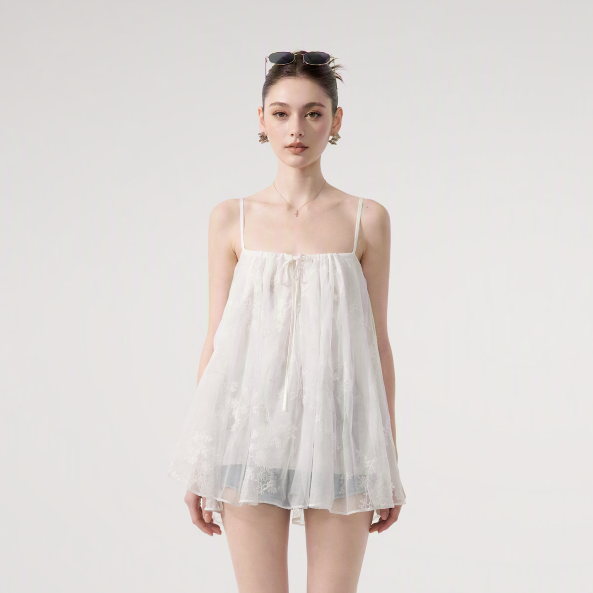 Sheer Chiffon A-Line Cami