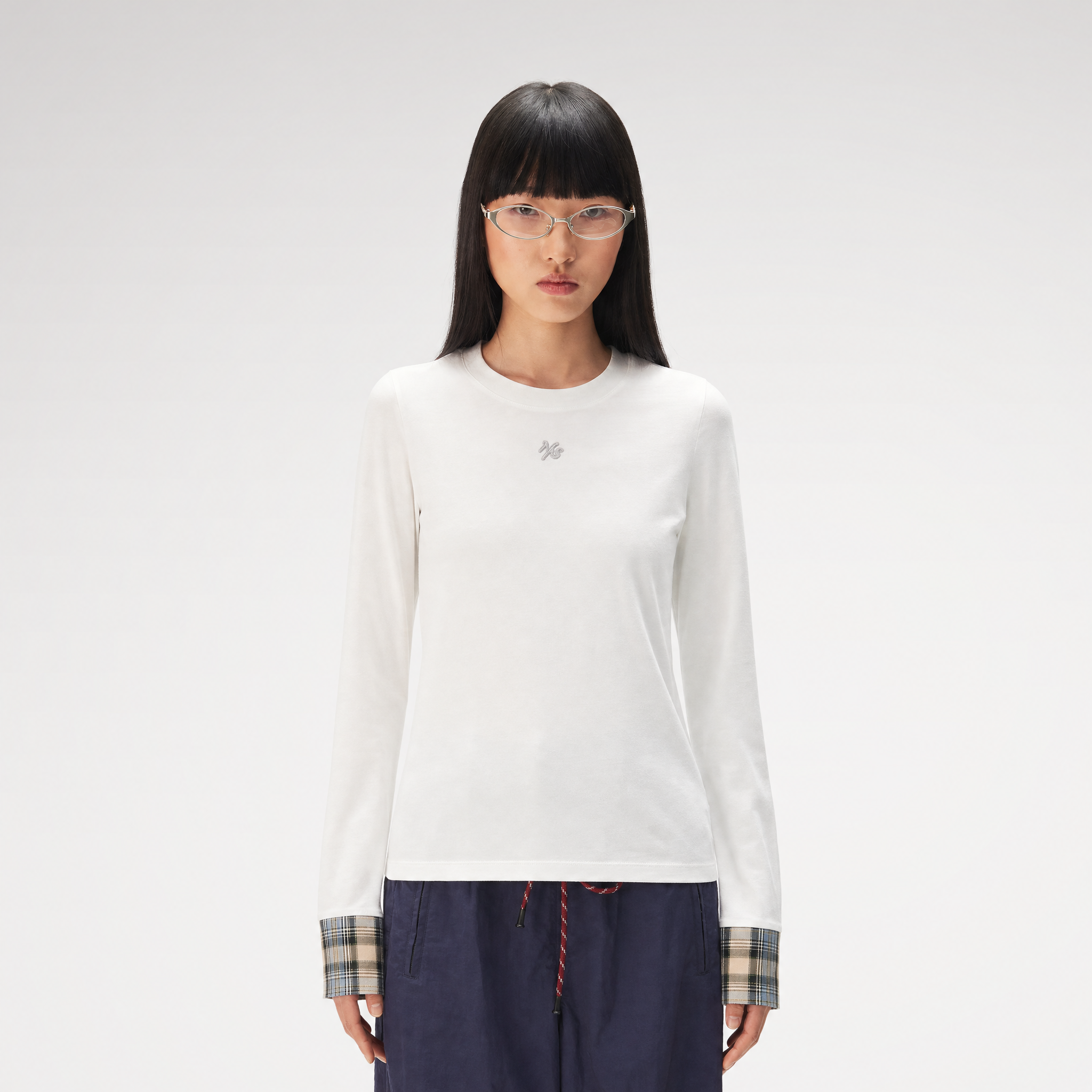 Embroidered Patch Long Sleeve Tee