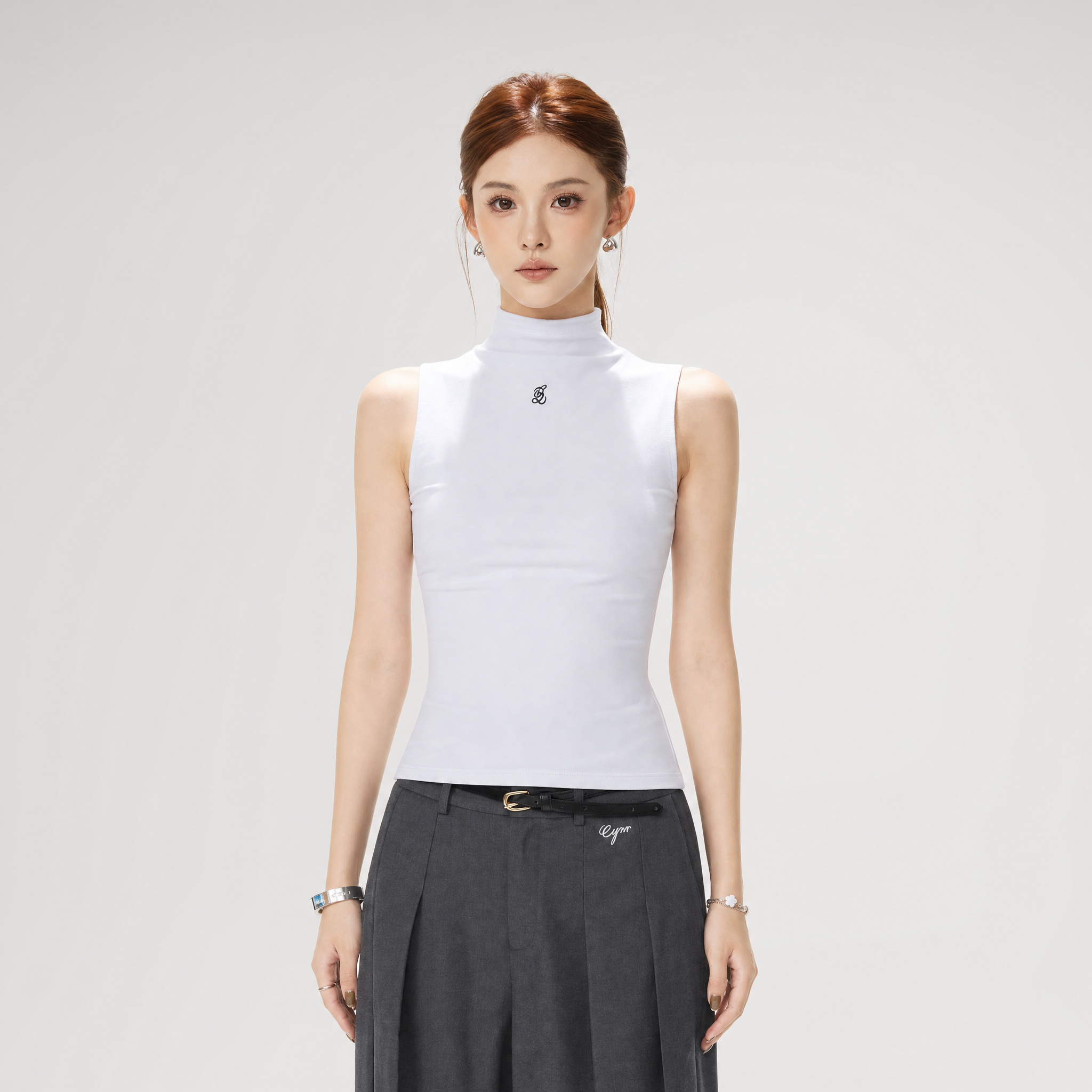 Haze Blue Slim Knit Top