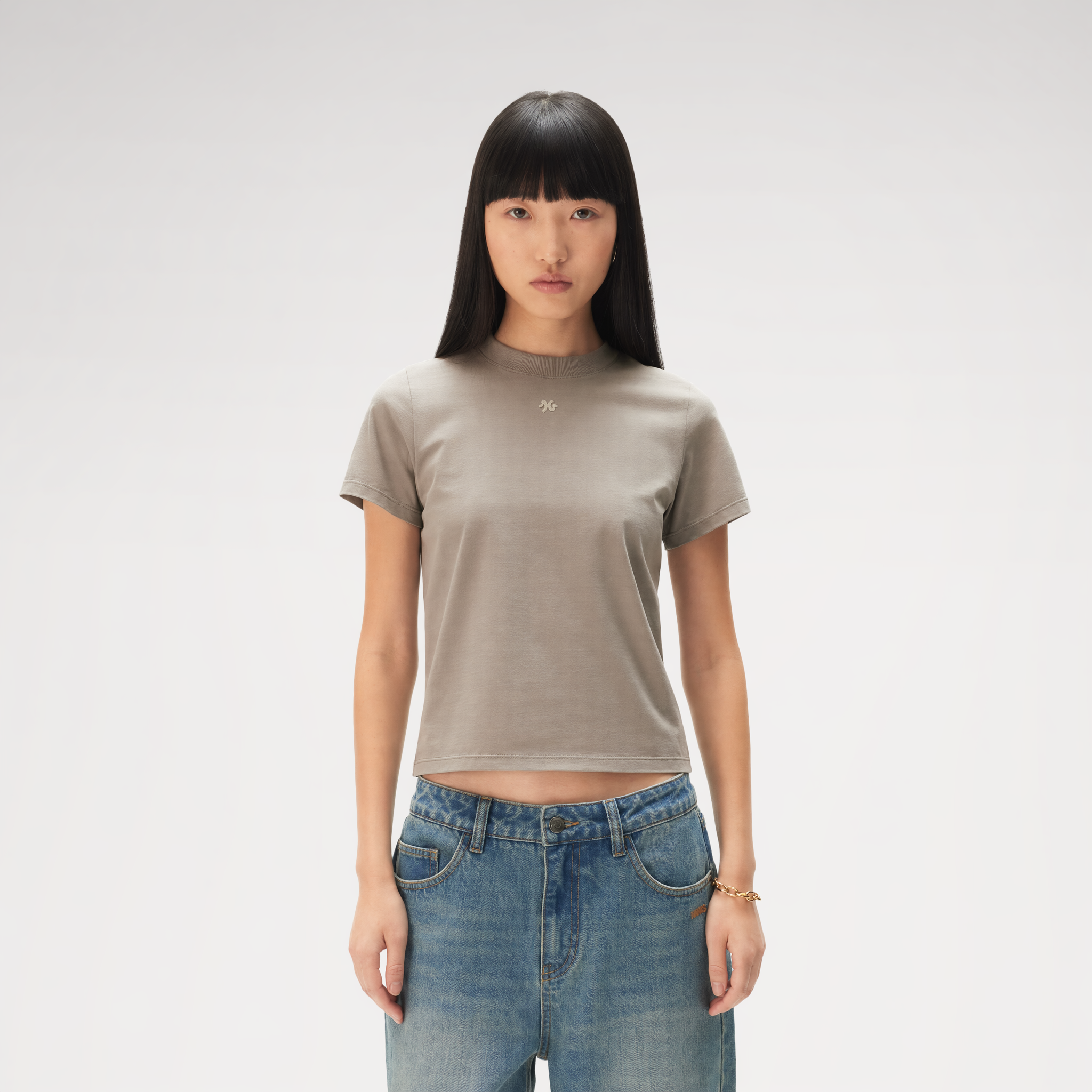 Cotton Fitted Short Tee