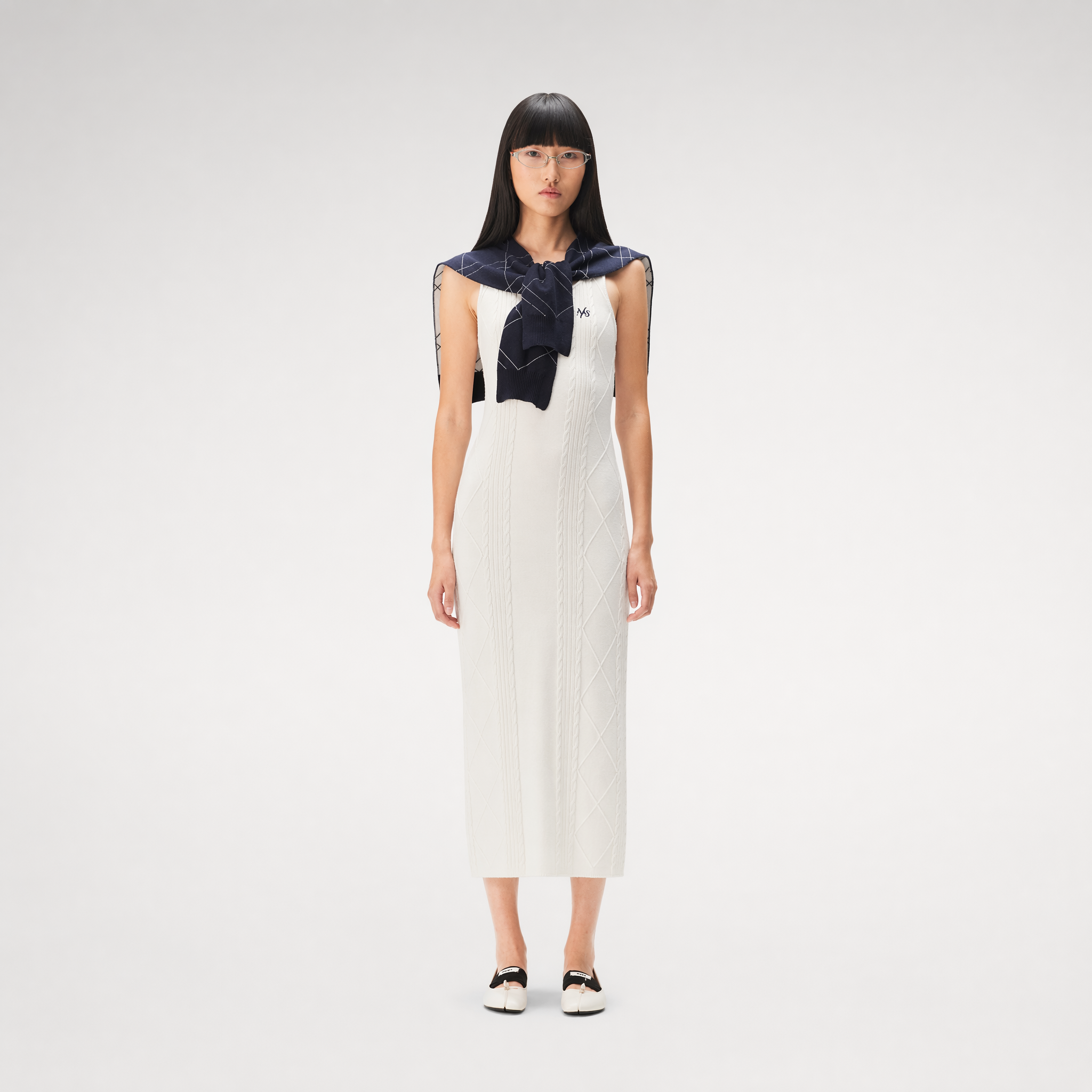 Wool Cable Knit Dress