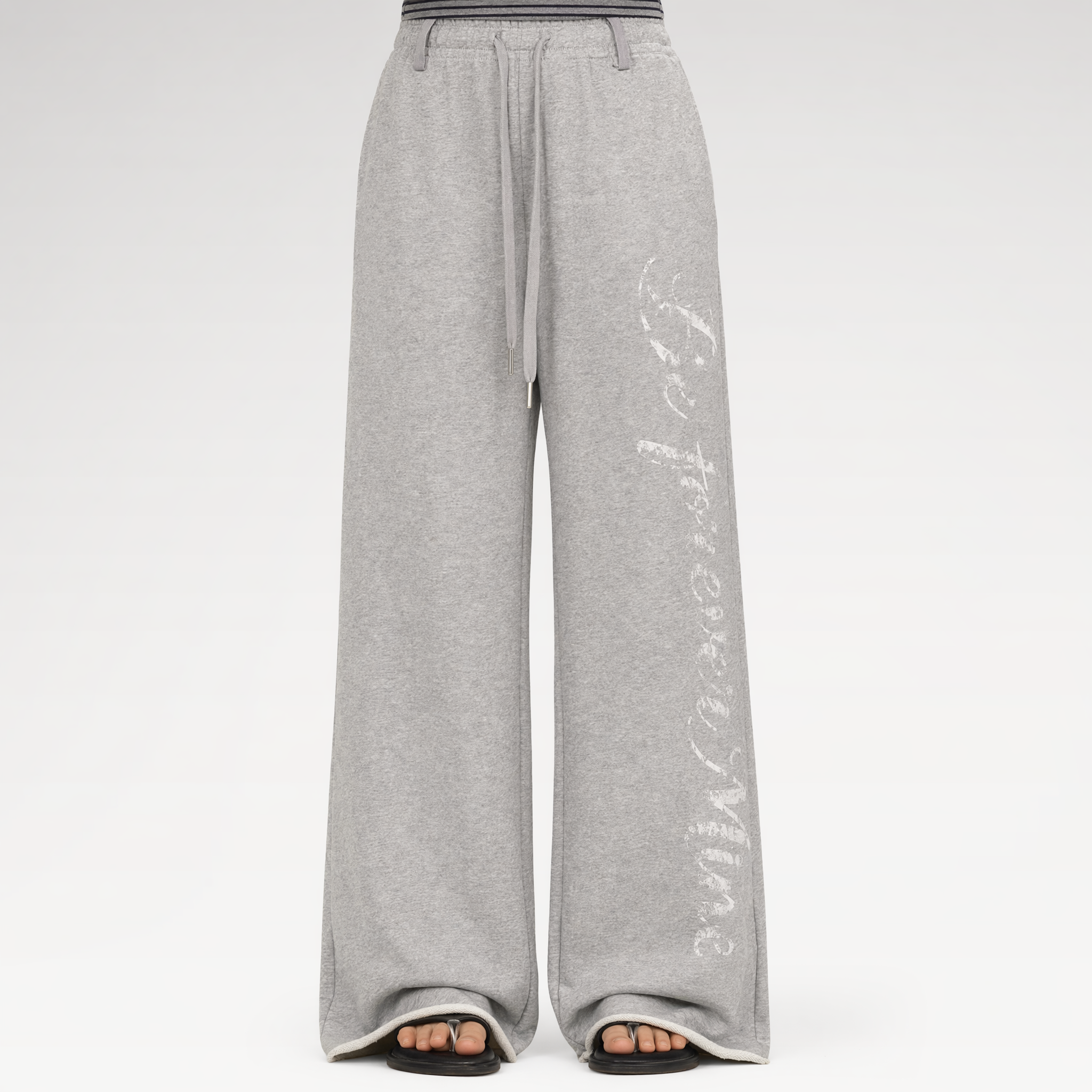 Wide-Leg Graphic Pants