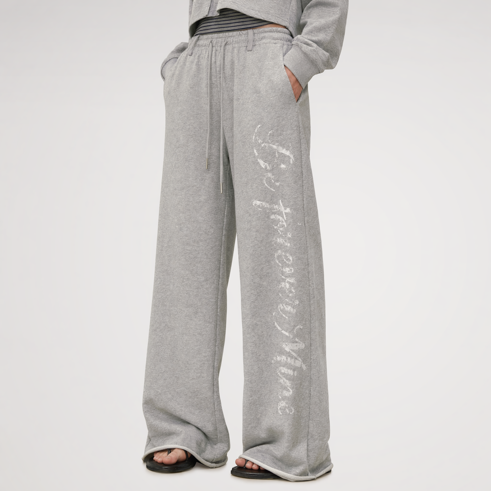 Wide-Leg Graphic Pants