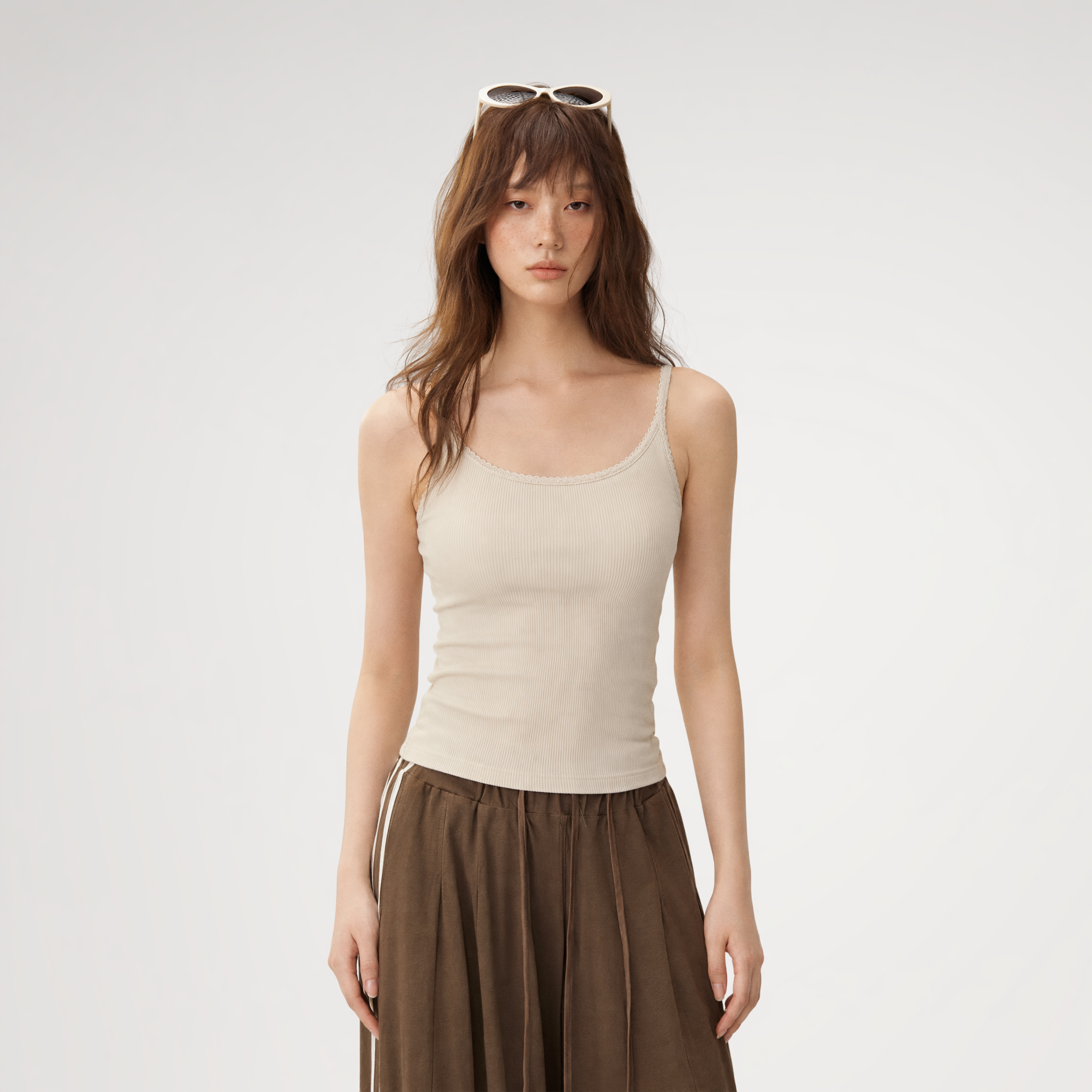 Lace Ribbed Cami