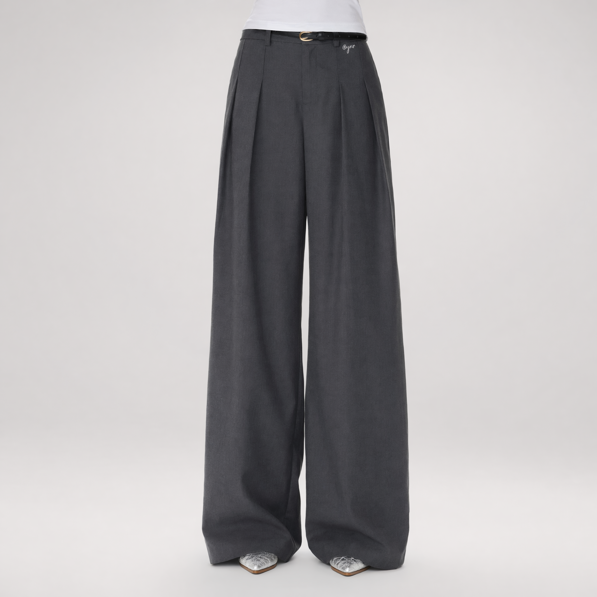 Tailored Wide-Leg Pants